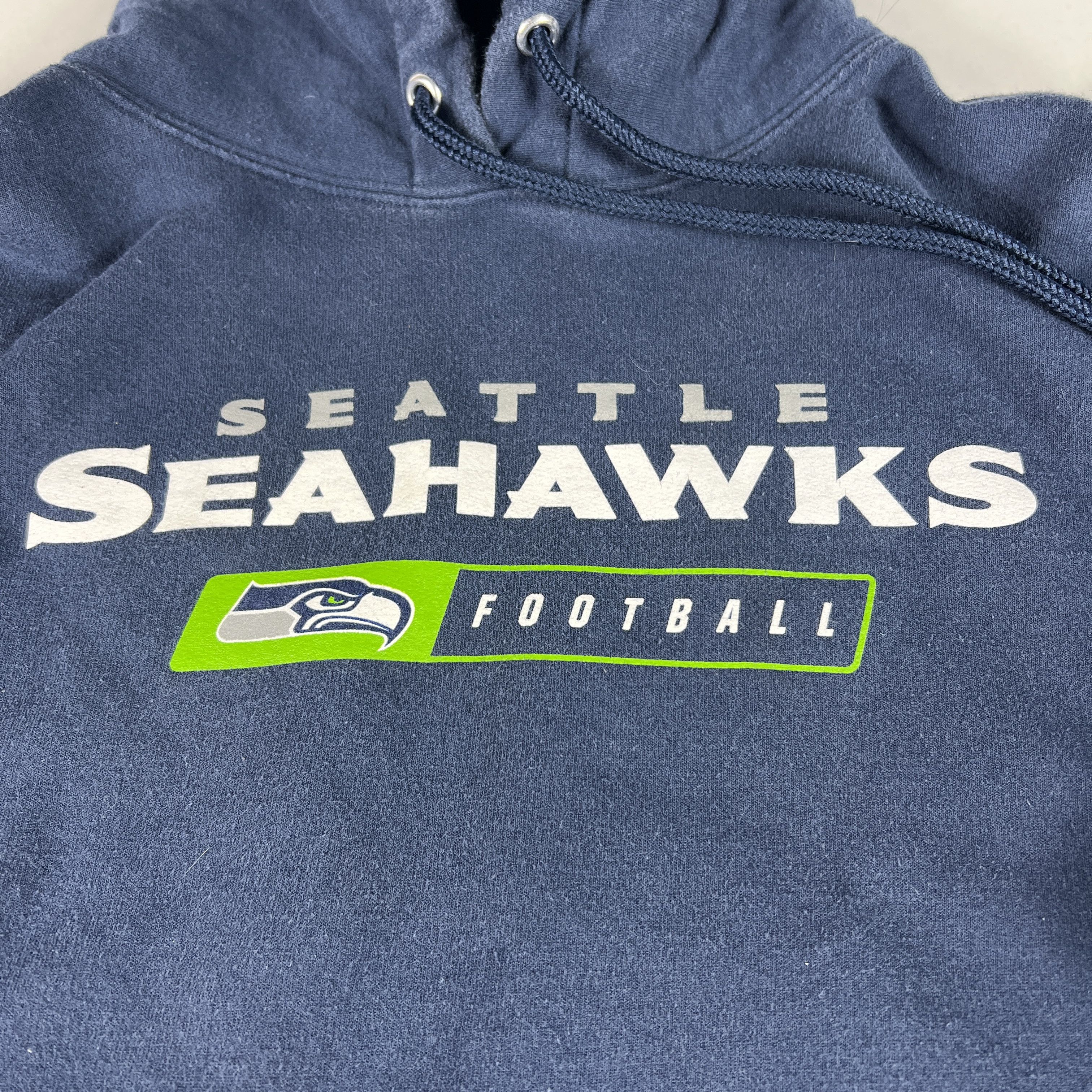 NFL Y2K Seattle Seahawks Football Sweatshirt Blue Faded Hoodie Size US XL / EU 56 / 4 - 8 Thumbnail