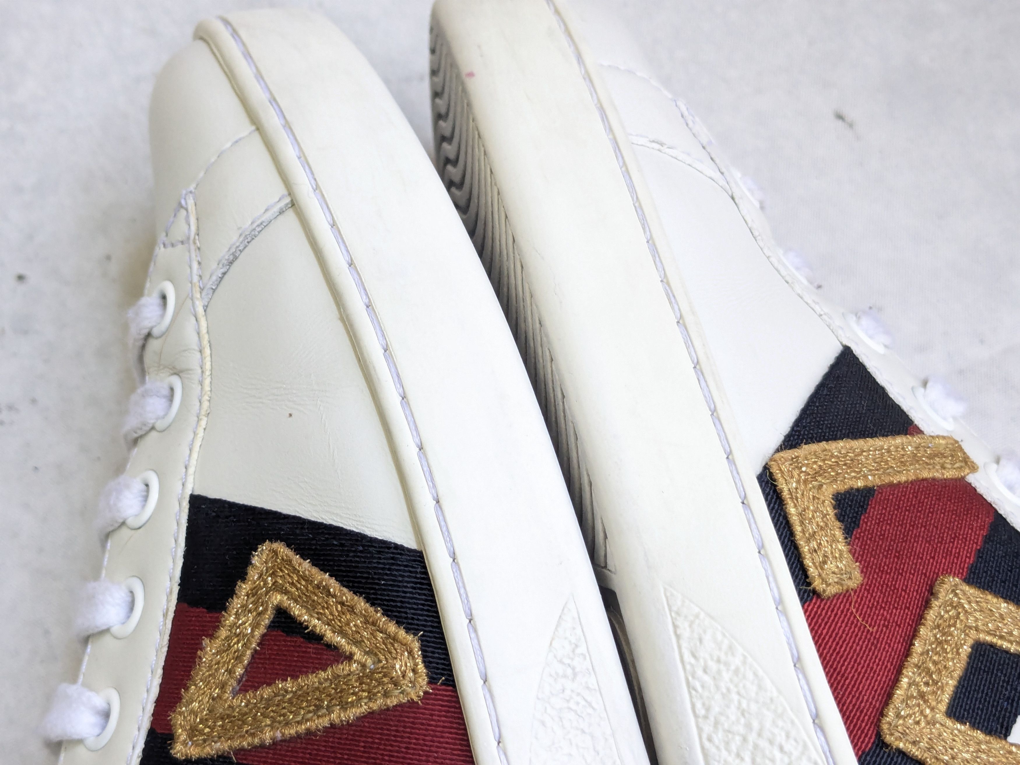 Gucci Gucci Ace Sneakers Loved 8.5 White Low Tops Leather Size US 8.5 / EU 41-42 - 10 Thumbnail