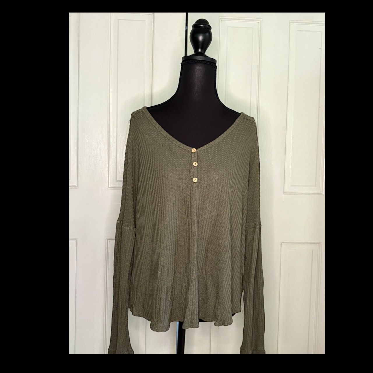 Anthropologie Anthropologie Green Long Sleeve Polo Tunic Size S / US 4 / IT 40 - 2 Thumbnail