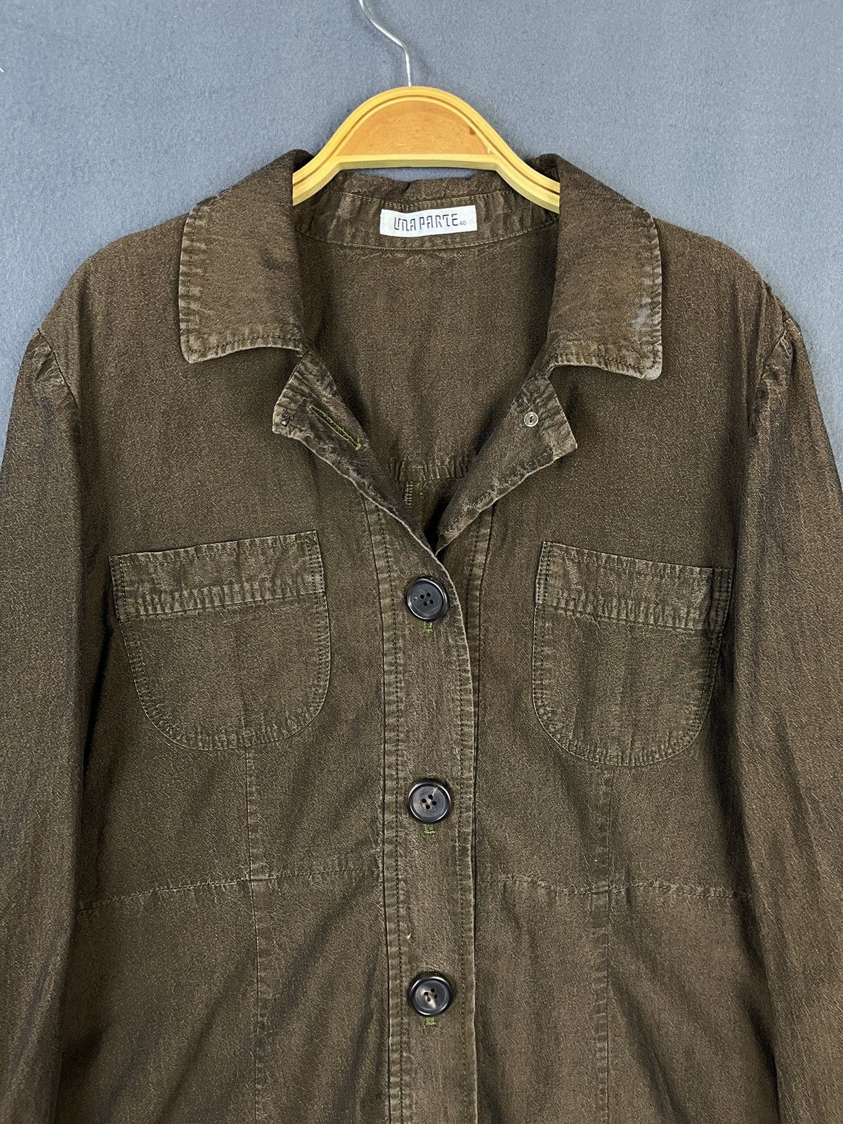 Japanese Brand × Vintage Una Parte Overshirt Shirt Jacket Size M / US 6-8 / IT 42-44 - 3 Thumbnail