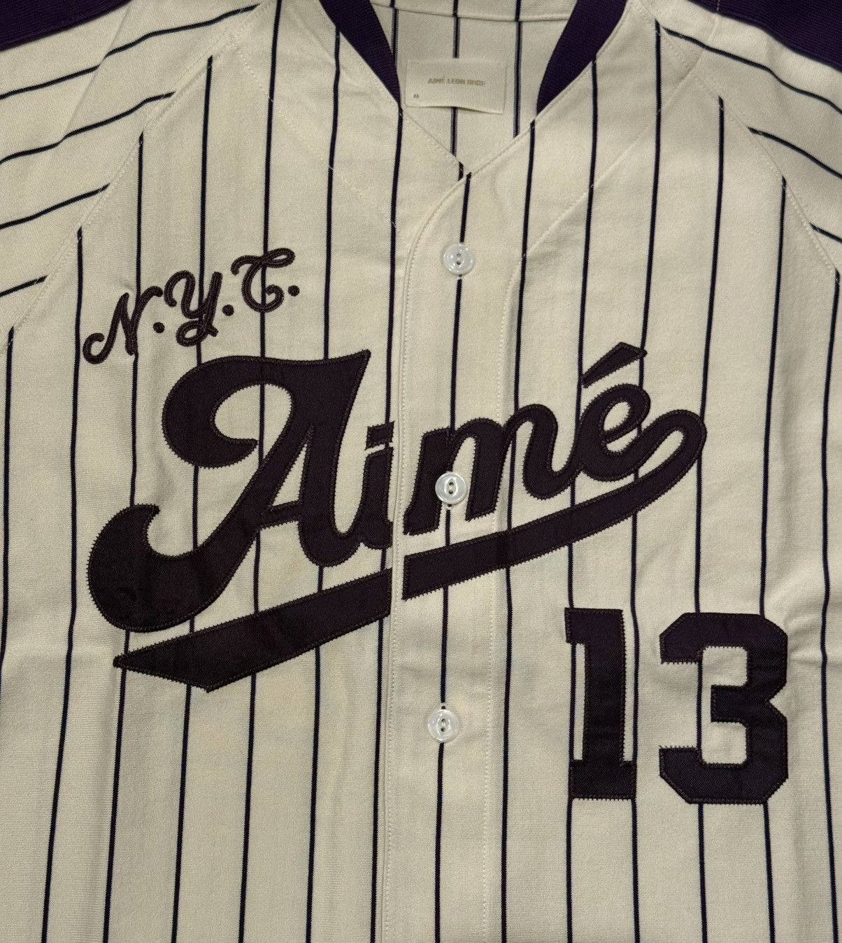 Aime Leon Dore ALD Aime Baseball Jersey Coconut Milk Medium Size US M / EU 48-50 / 2 - 2 Thumbnail