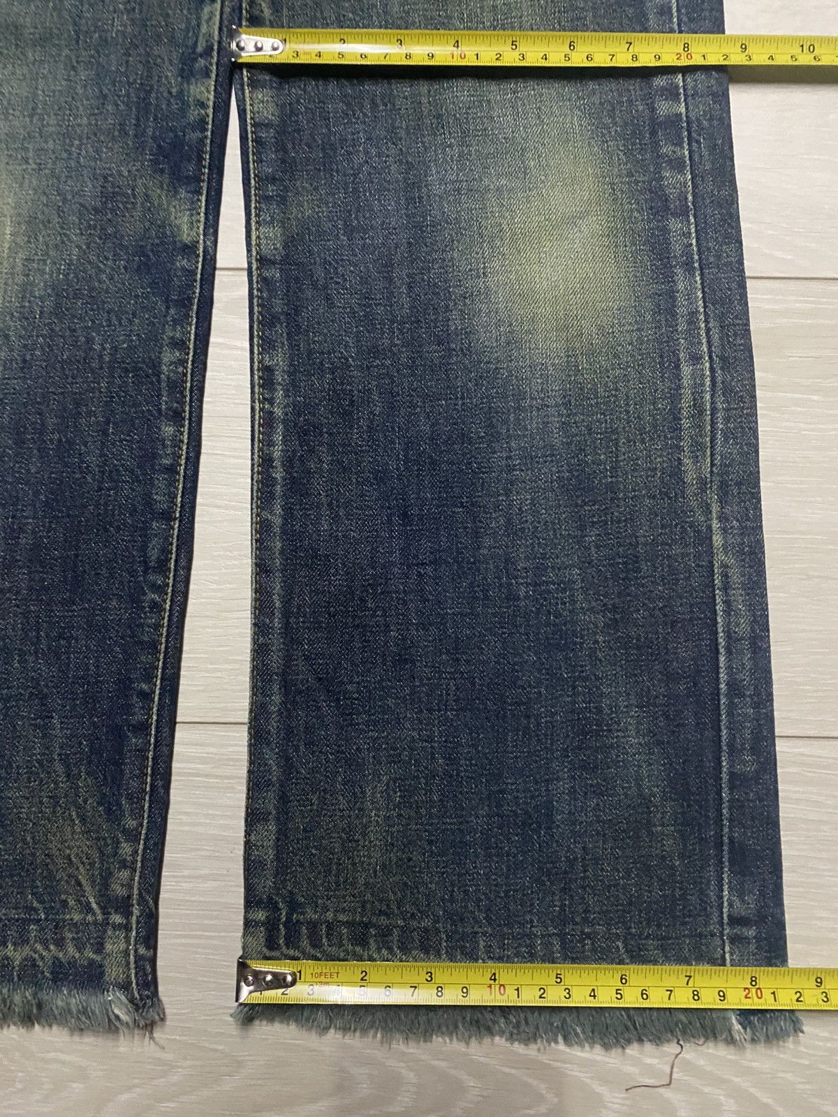 Japanese Brand Vintage Japanese Brand Mud Wash Frayer Baggy Jeans Size US 26 / EU 42 - 14 Thumbnail