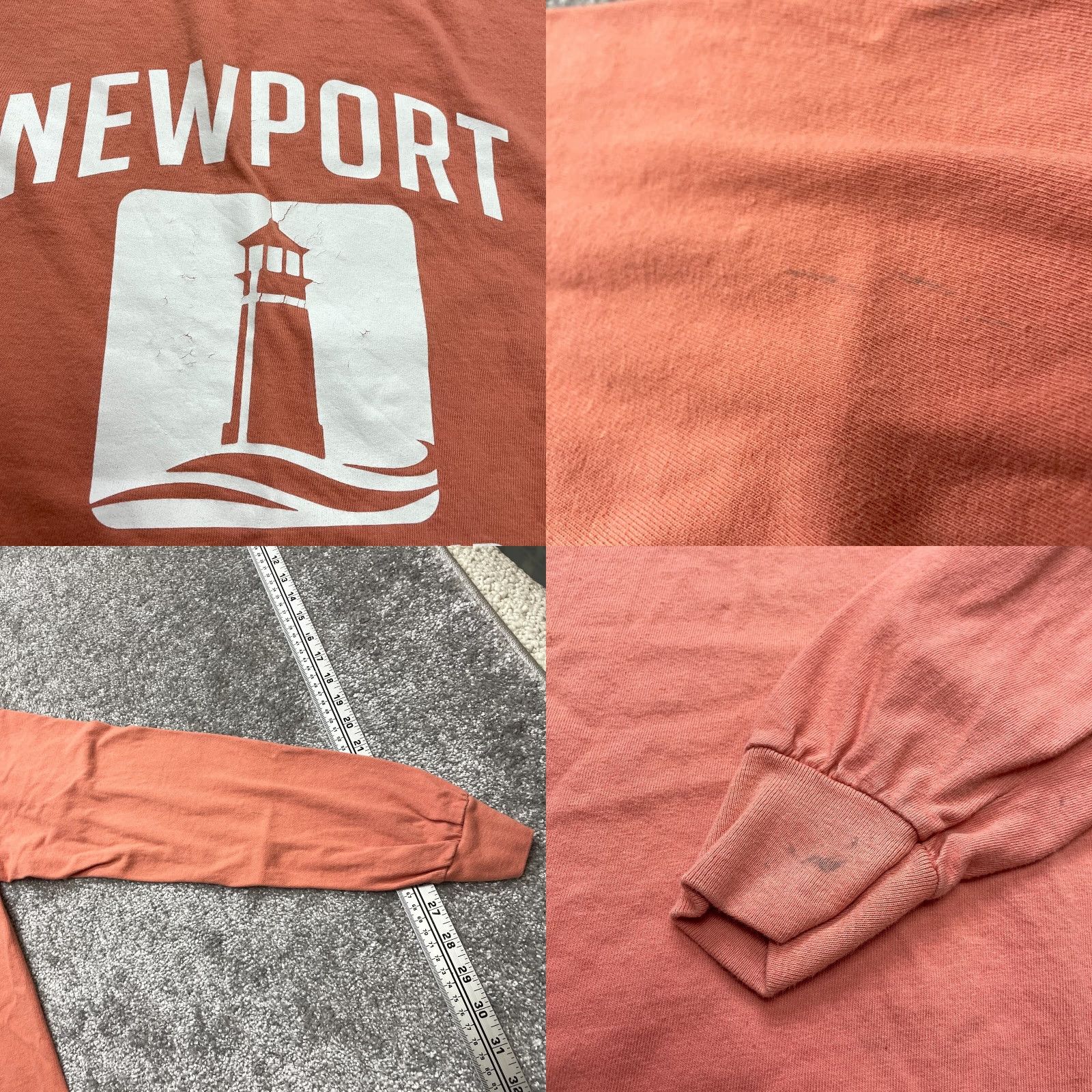 Comfort Colors Comfort Colors Shirt Unisex Adults S Orange Long Sleeve Newport Rhode Island Logo T Size US S / EU 44-46 / 1 - 8 Thumbnail