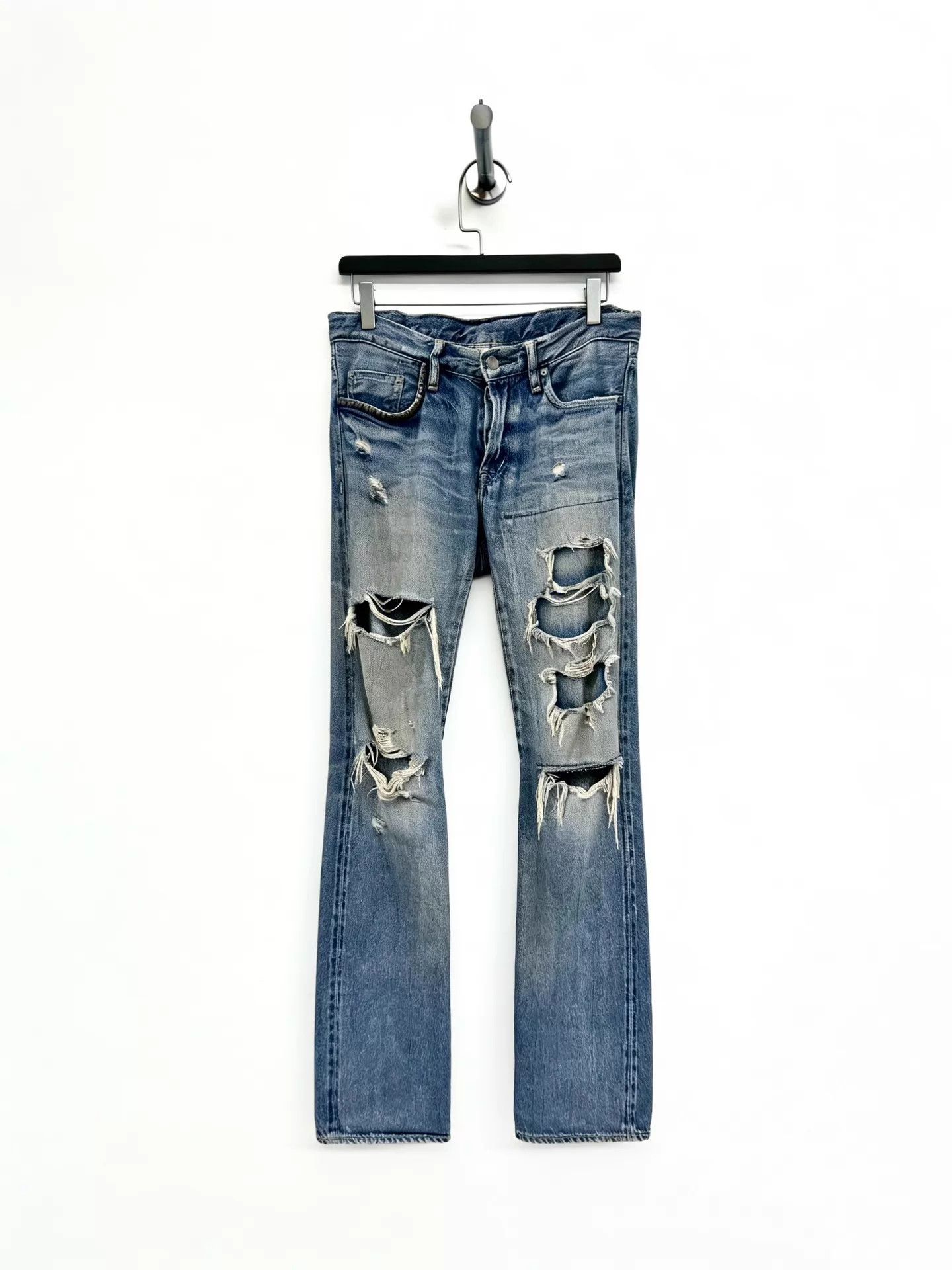 Hysteric Glamour 1990s Hysteric Glamour Vintage Distressed Knee Hole Denim Size US 30 / EU 46 - 1 Thumbnail