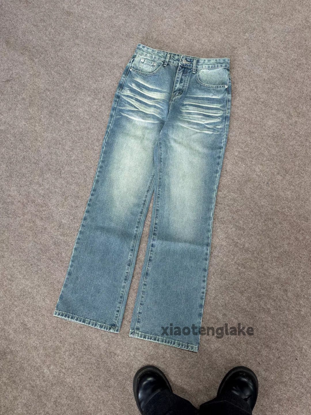 Jean × Vintage Washed faded cleanfit yuppie bootcut flared punk jeans Size US 36 / EU 52 - 4 Thumbnail