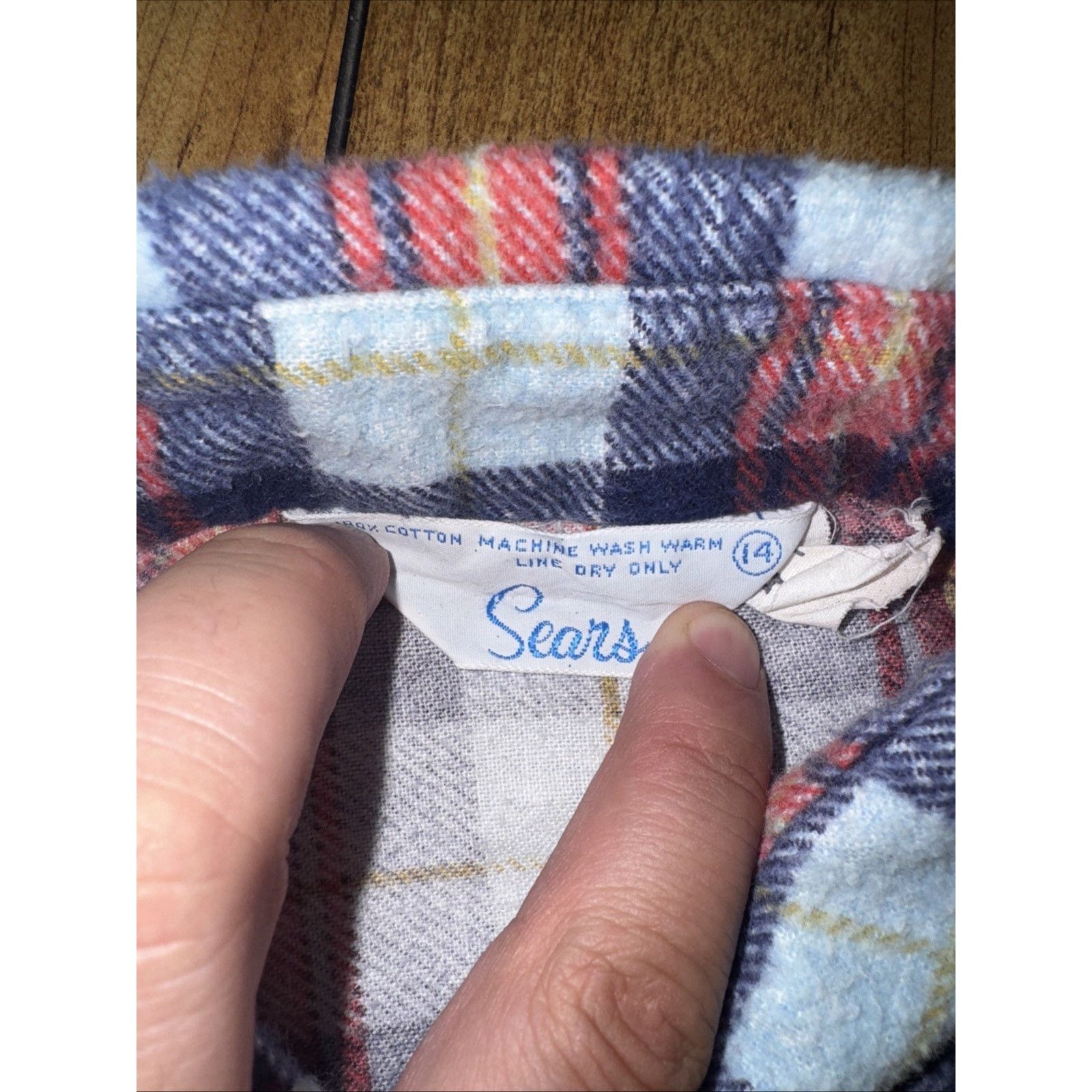 Sears × Vintage Vintage Sears Plaid Flannel Shirt Women’s Size 14 Red USA Size XL / US 12-14 / IT 48-50 - 3 Thumbnail