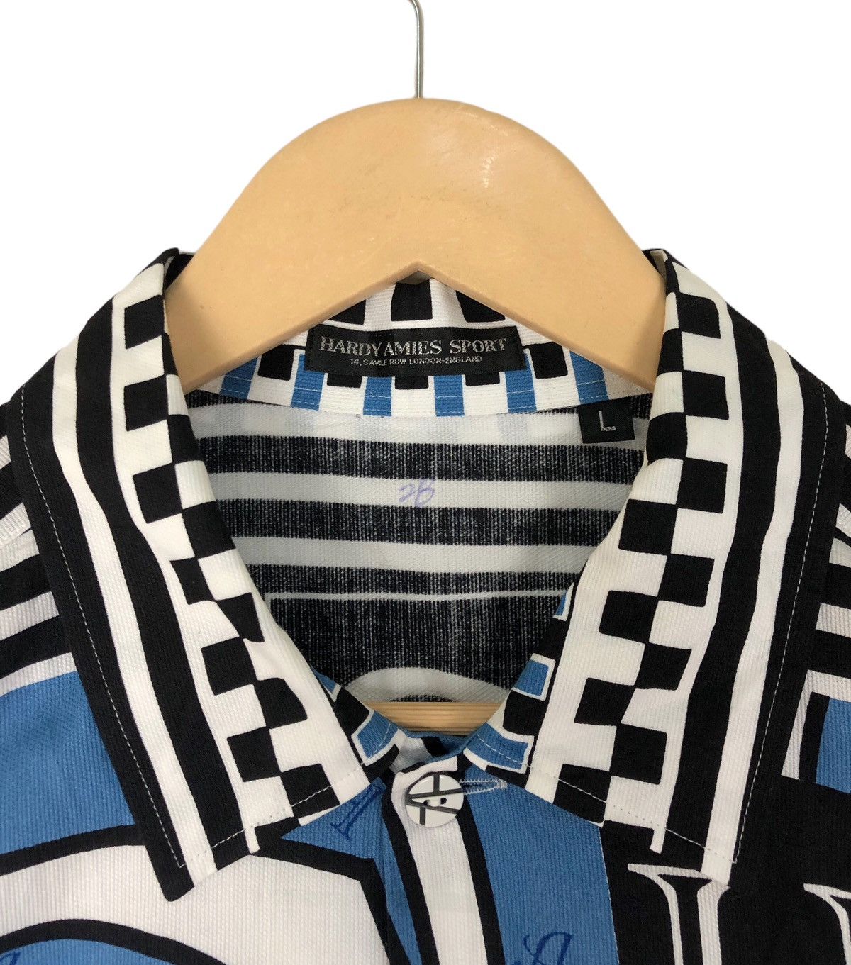 Hardy Amies Deadstock🔥Hardy Amies London Alloverprint Button Ups Shirt Size US L / EU 52-54 / 3 - 9 Thumbnail