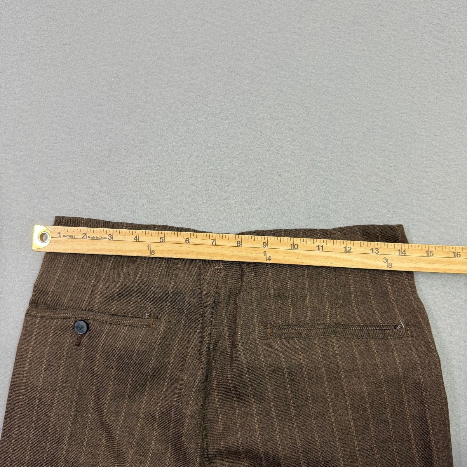 Vintage Vintage A1 Kotzin Action Slacks Pants 28x28 Brown Striped Size US 28 / EU 44 - 9 Thumbnail