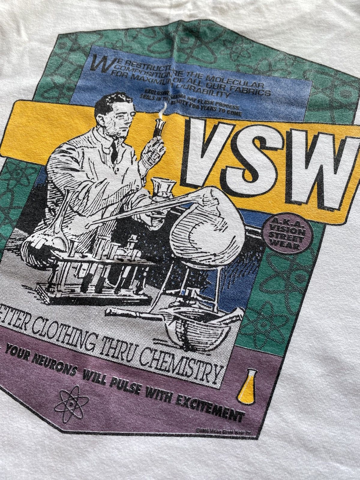 Vision Streetwear 🇺🇸Vintage 1990 Vision Streetwear T-Shirt Made in USA Big Logo Size US XL / EU 56 / 4 - 9 Thumbnail