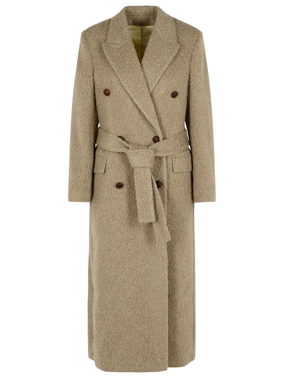 Golden Goose GOLDEN GOOSE Double-Breasted Coat In Beige Wool Blend Size S / US 4 / IT 40 - 1 Thumbnail