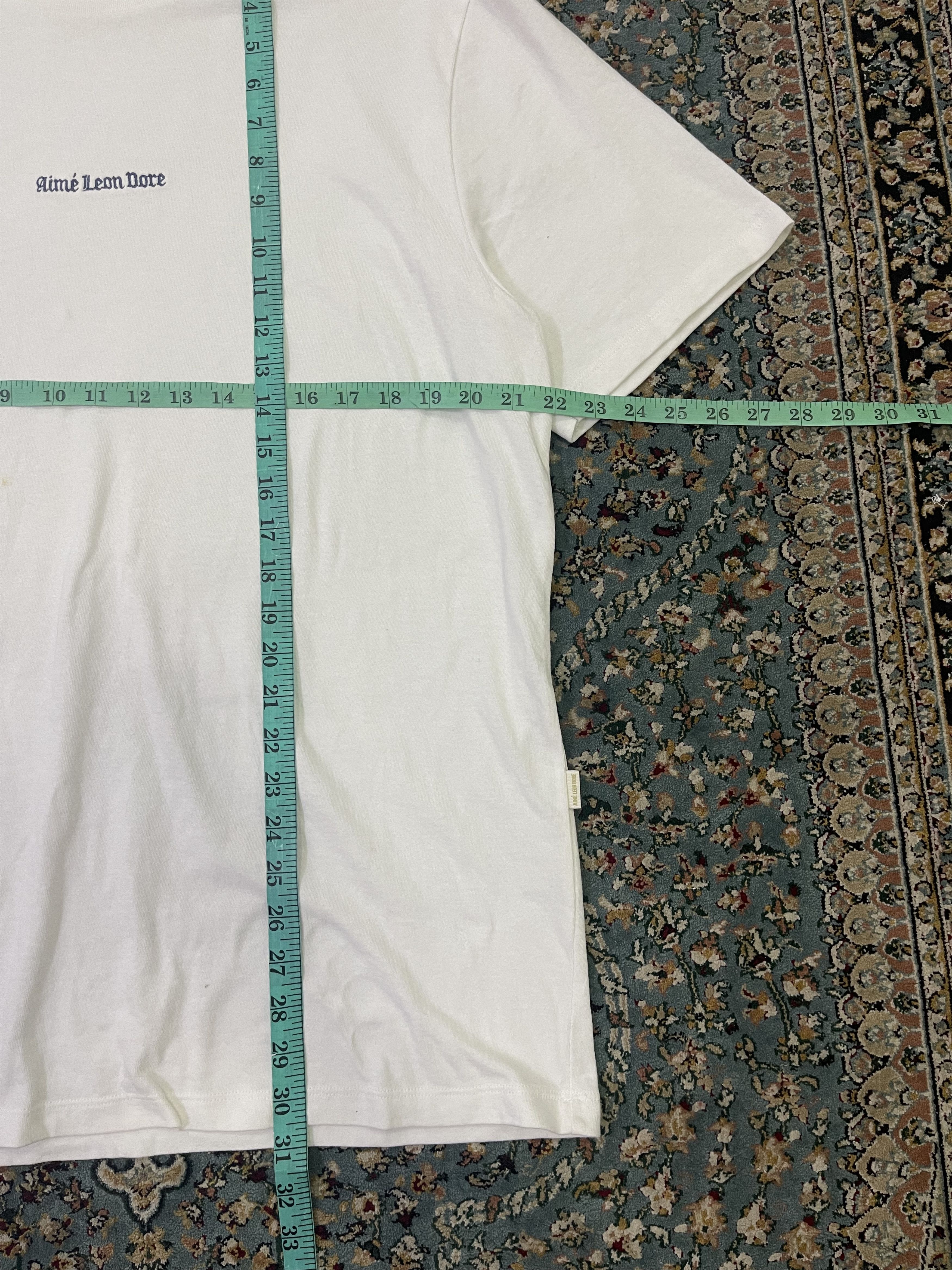 Aime Leon Dore Aime Leon Dore Centre Basic Embroidery Wording White T Shirt Size US L / EU 52-54 / 3 - 6 Thumbnail