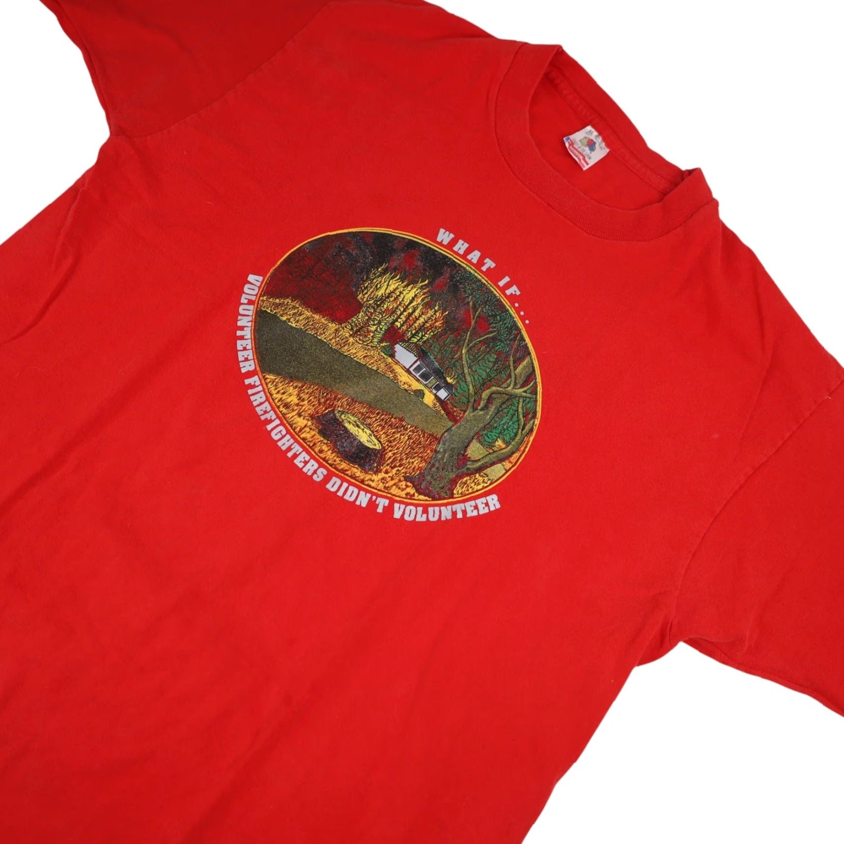 Vintage VINTAGE West Point Fire Department Mens XL Graphic T Shirt Red Size US XL / EU 56 / 4 - 2 Thumbnail
