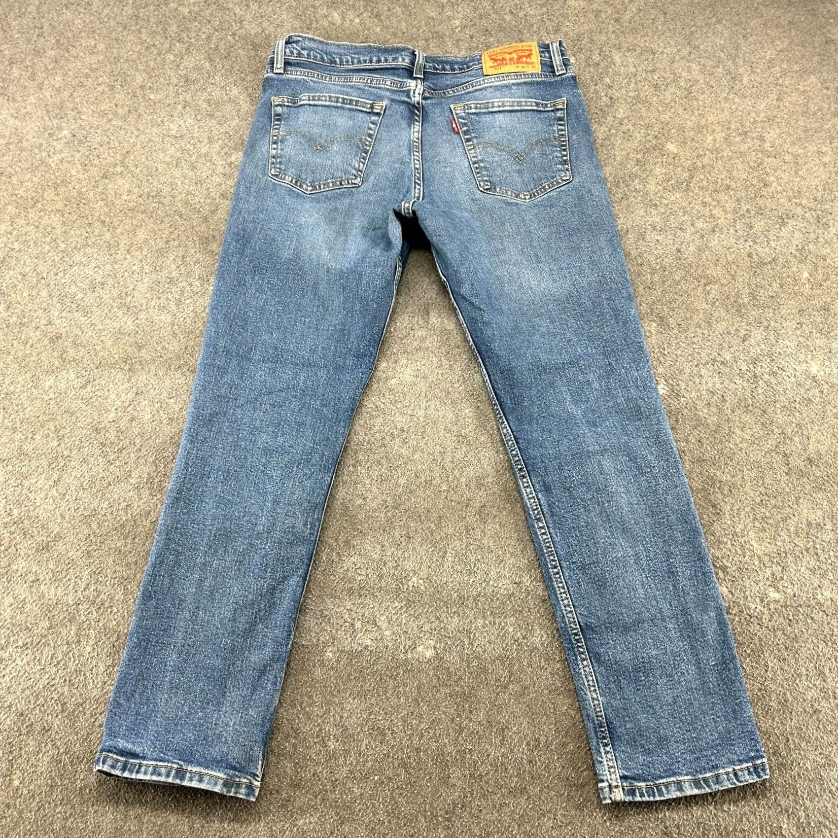 Levi's Levi's 511 Jeans Mens 34x30 Blue Skinny Slim Medium Wash Stretch Denim Size US 34 / EU 50 - 6 Thumbnail