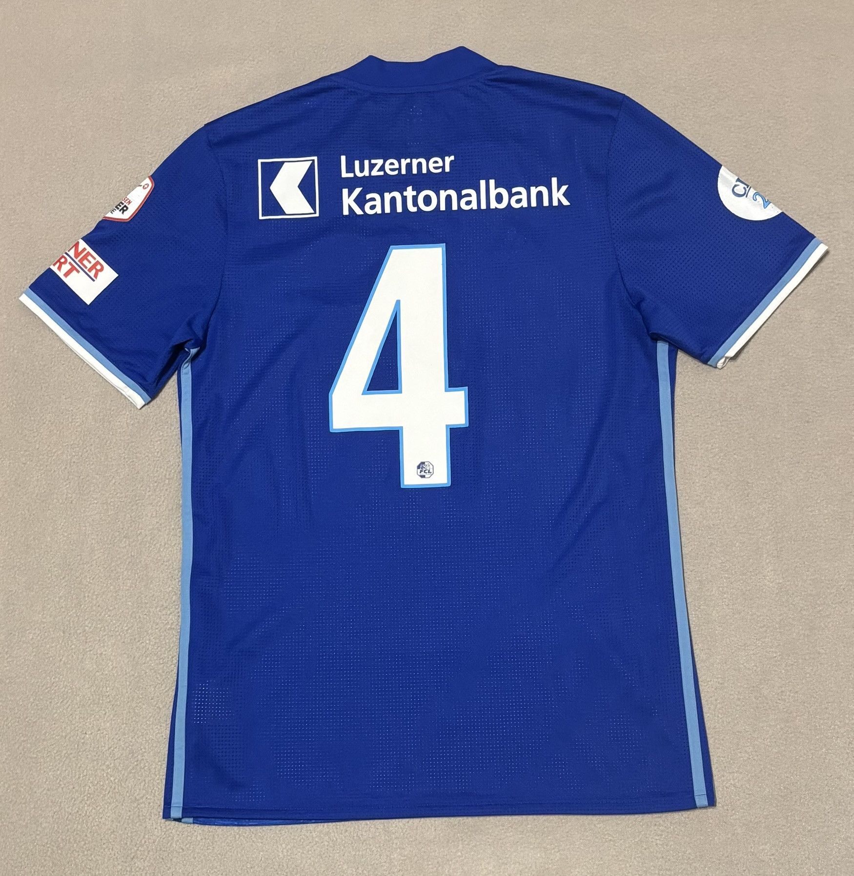 Adidas FC Luzern 2017/2018 Adidas #4 Player Issue Football Jersey Size US L / EU 52-54 / 3 - 12 Thumbnail