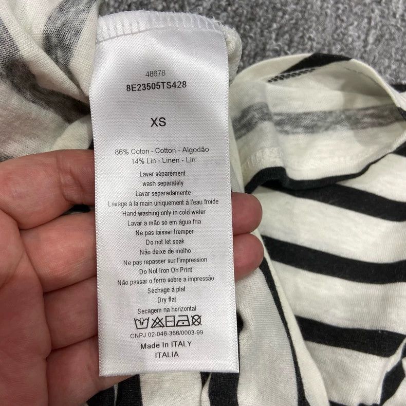 Dior Dior Black White Stripe Long Sleeve Top Size US XS / EU 42 / 0 - 3 Thumbnail