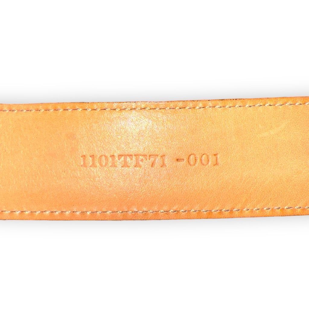 Trafalgar Trafalgar Black Hand Polished Cortina Leather Dress Belt 38 Size 38 - 6 Thumbnail