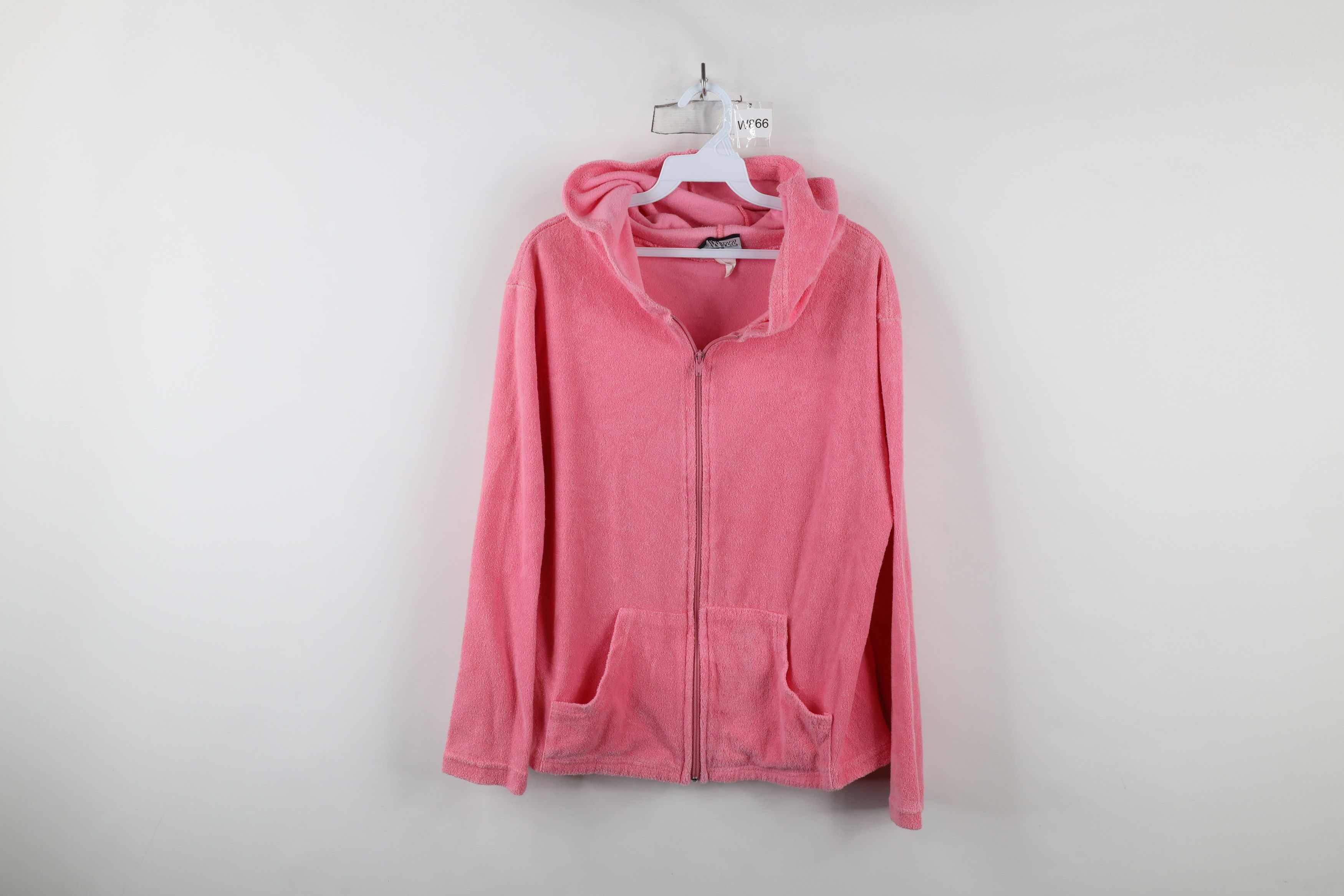 Vintage Vintage 90s Streetwear Doll Terry Cloth Full Zip Hoodie USA Size L / US 10 / IT 46 - 1 Thumbnail