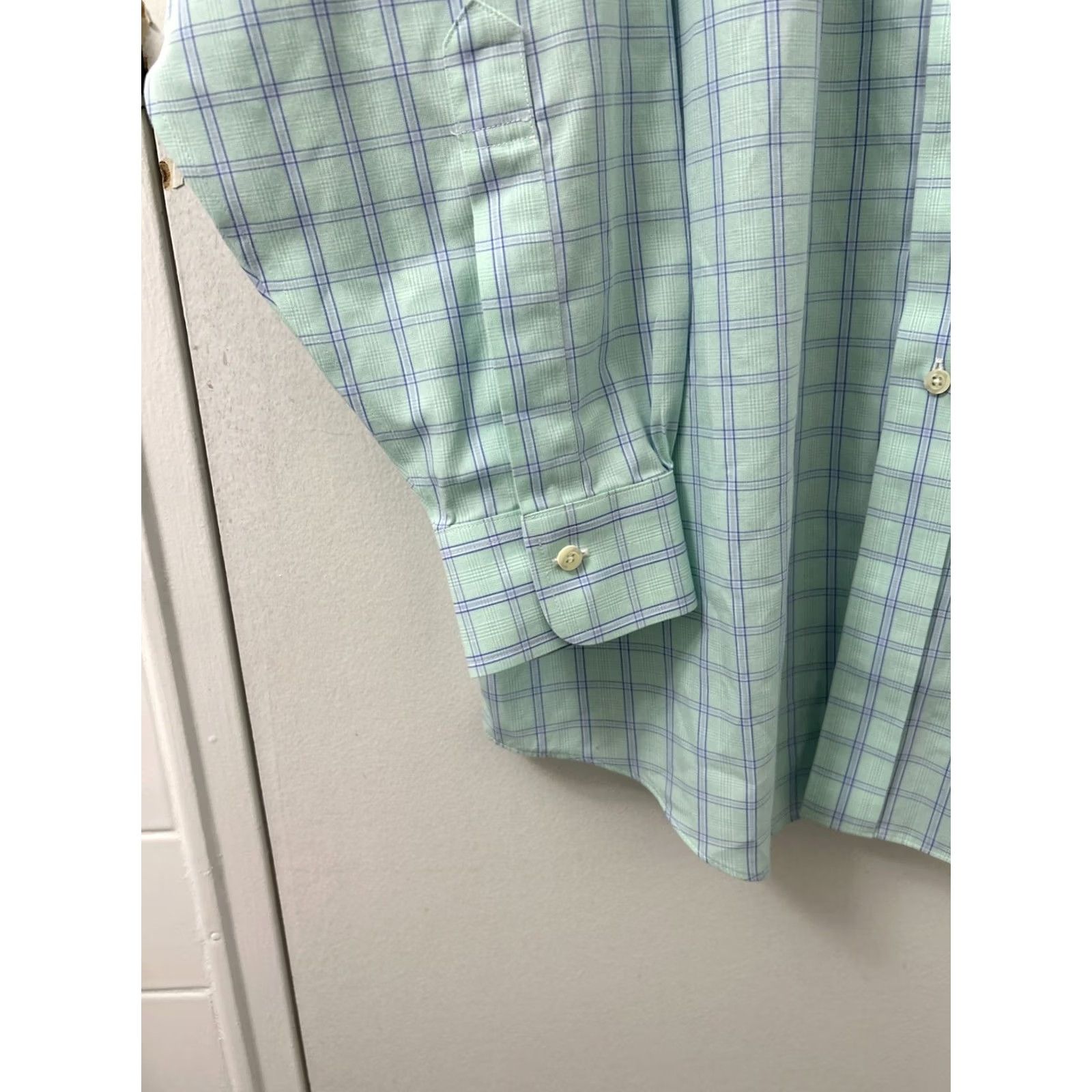 Brooks Brothers Brooks Brothers Shirt Mens 16.5 Green Plaid Non Iron All Cotton Button Up L/S Size US XL / EU 56 / 4 - 7 Thumbnail