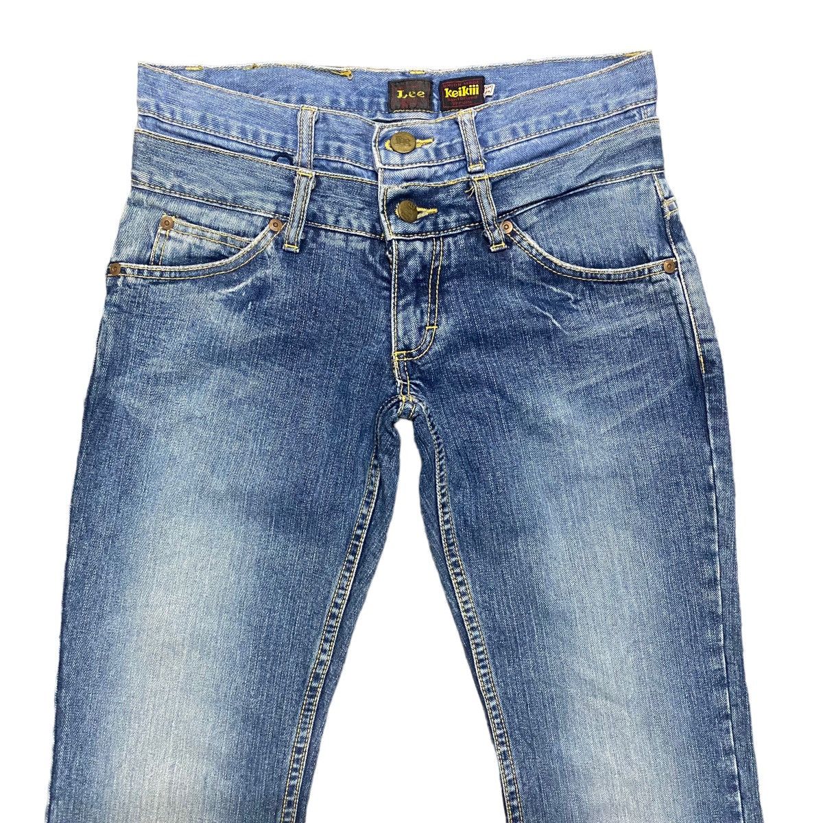 Japanese Brand Keikii Lee Denim Double Waist Flare Jeans Size US 29 - 3 Thumbnail