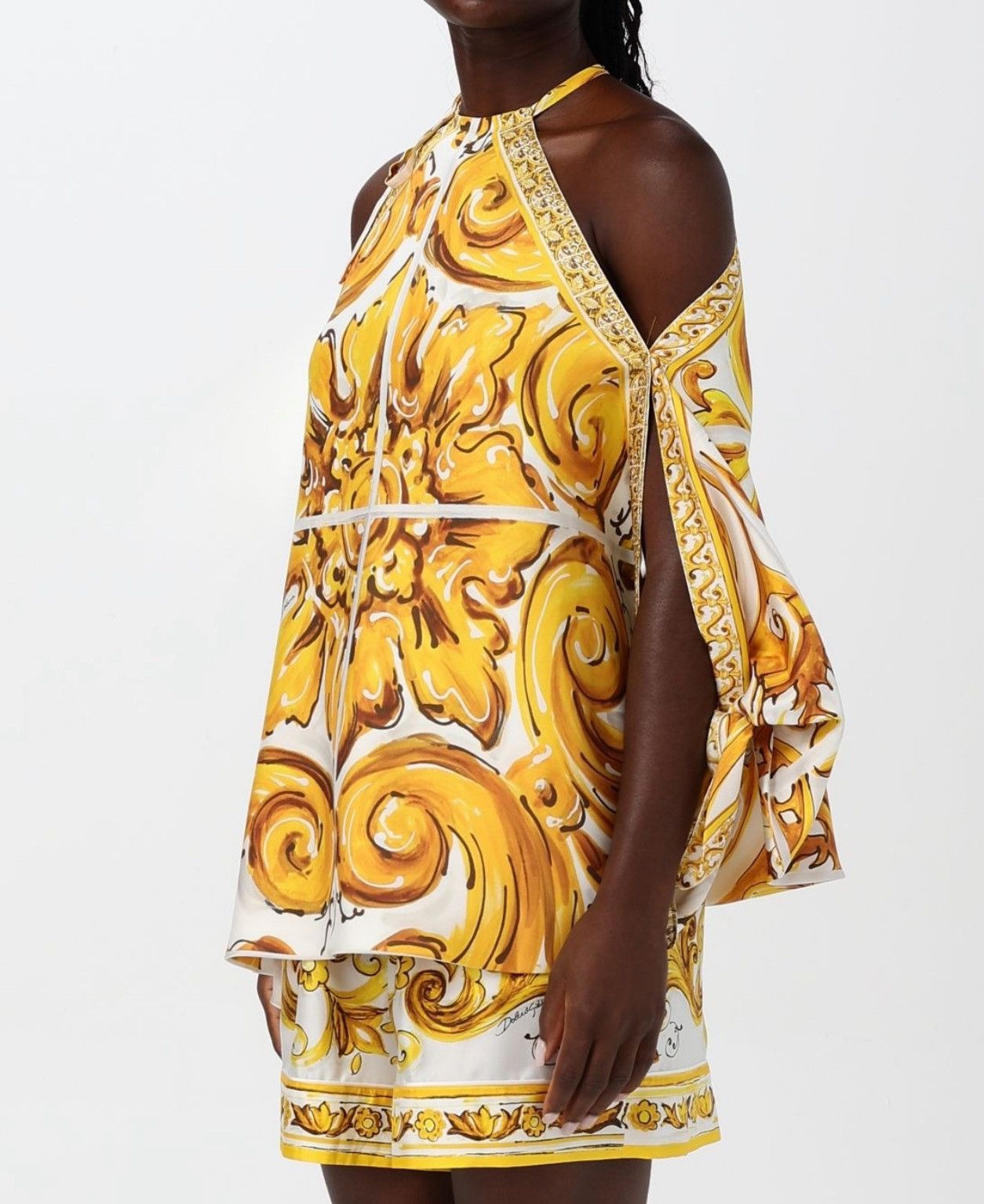 Dolce & Gabbana Dolce & Gabbana Majolica-print halterneck top Size M / US 6-8 / IT 42-44 - 8 Thumbnail