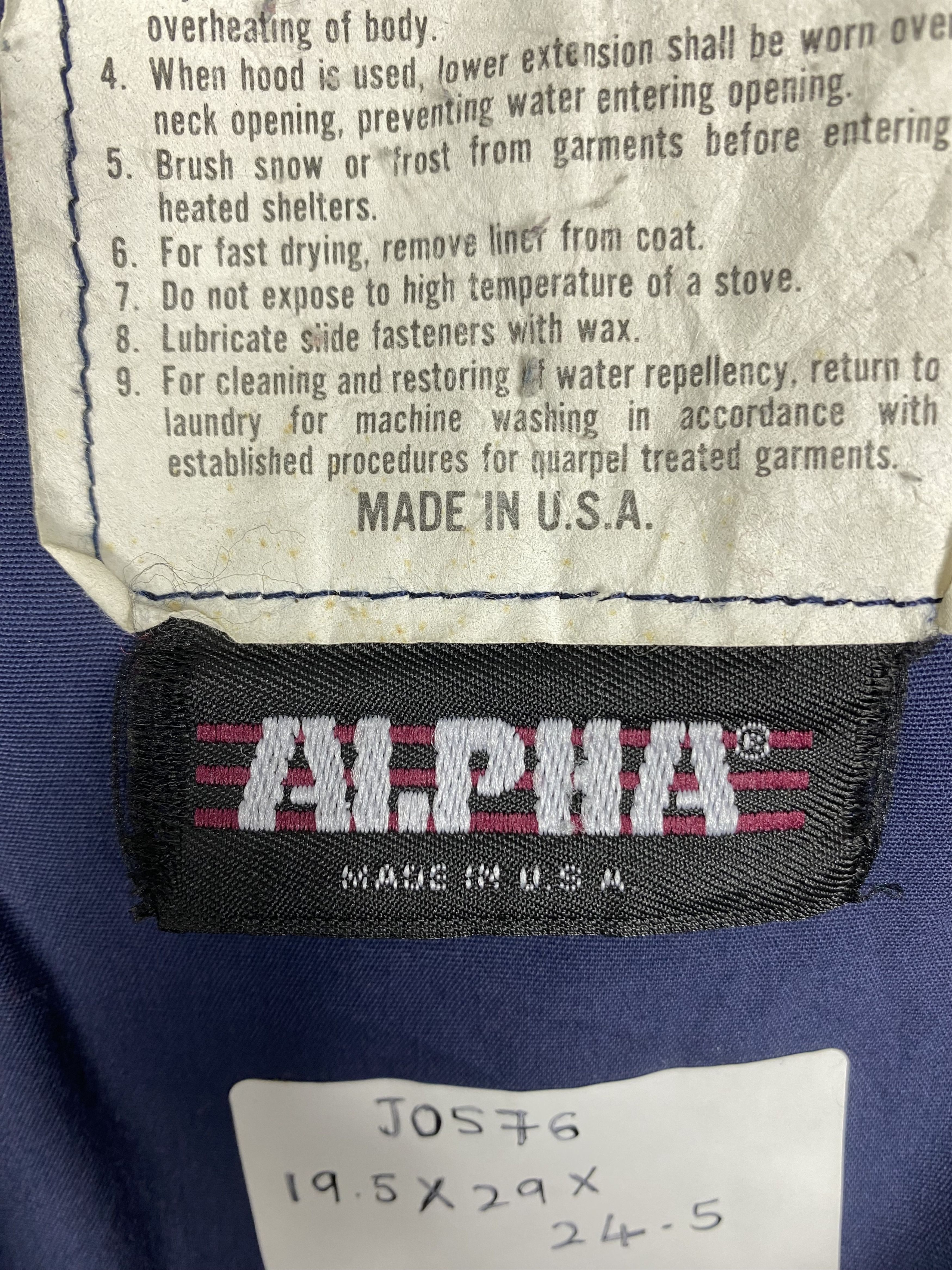 Alpha Industries Vintage Alpha Industries Jacket DJ0576 Size US S / EU 44-46 / 1 - 8 Thumbnail
