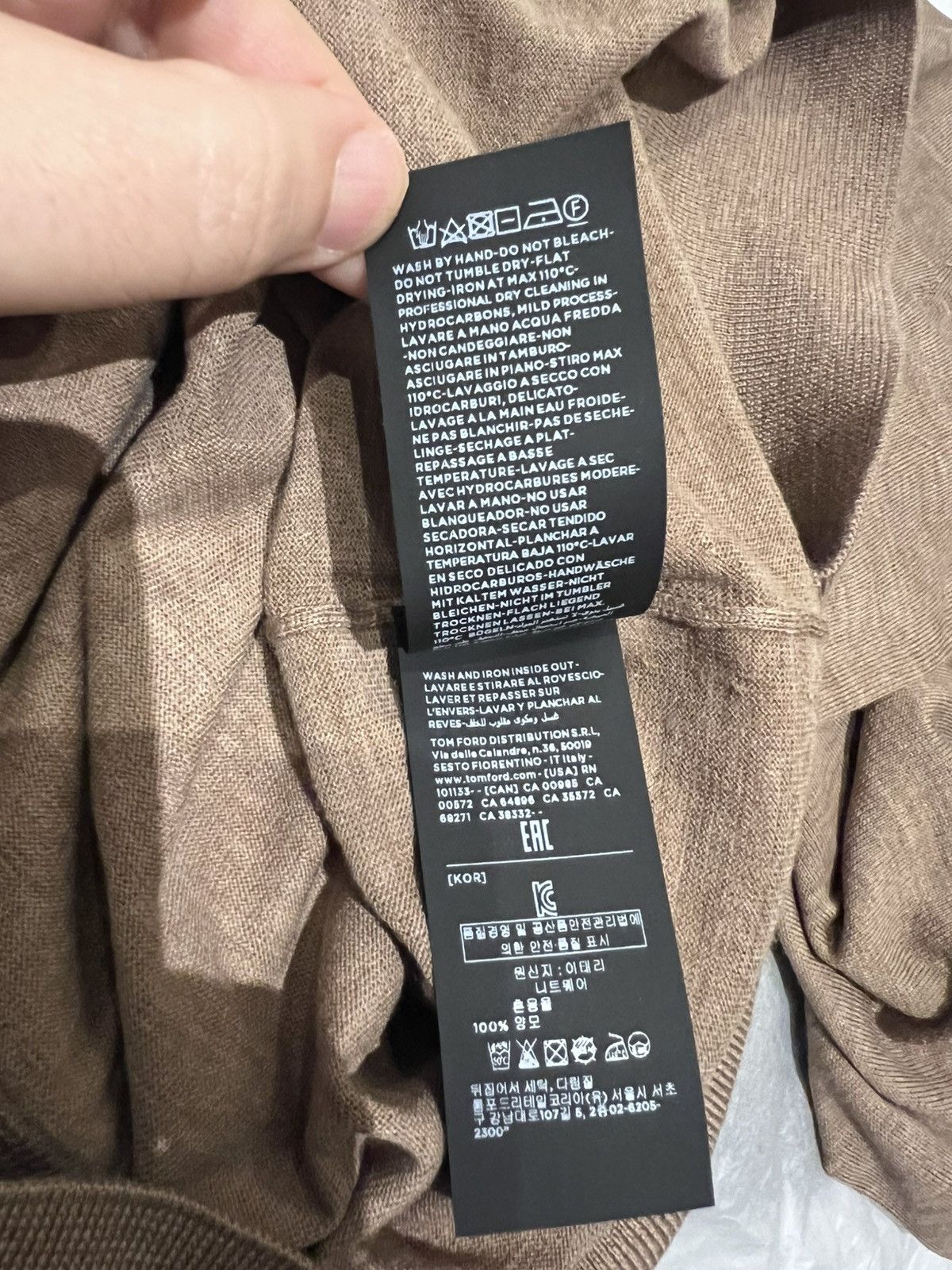 Tom Ford TOM FORD FINE GAUGE MERINO CREWNECK LIGHTTAUPE BROWN SIZE 52 Size US L / EU 52-54 / 3 - 14 Thumbnail
