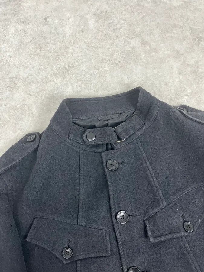 Daniele Alessandrini 2000s Daniele Alessandrini Black Officer Buttoned Jacket Size 42R - 4 Thumbnail