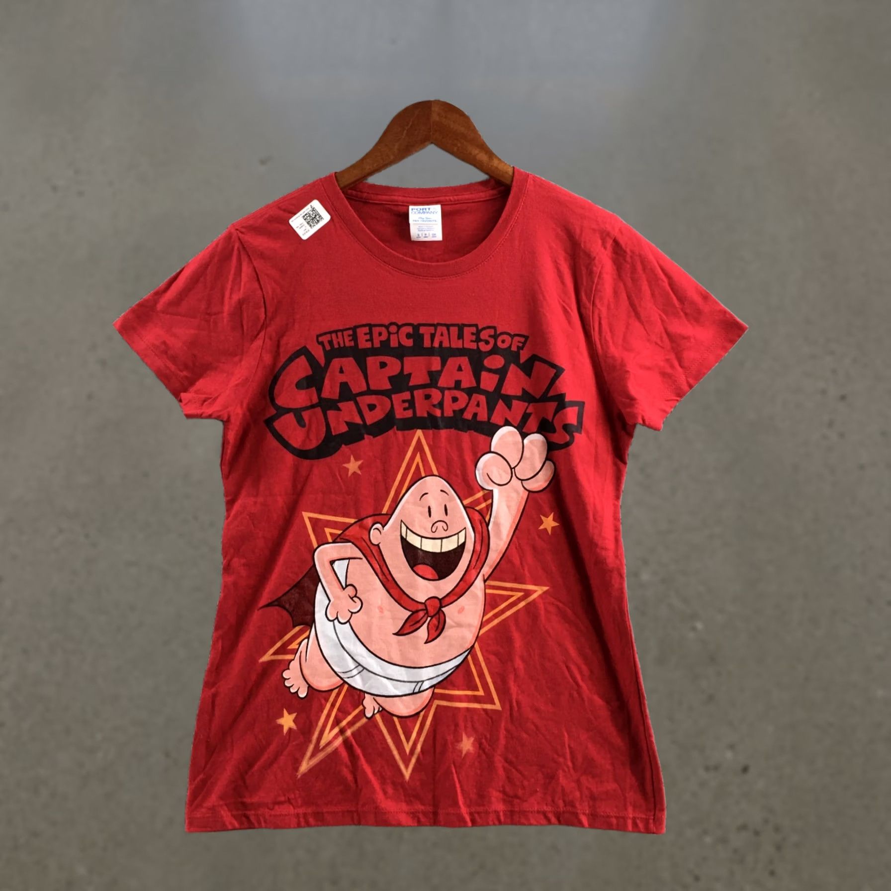 Port & Company Port & Company T-Shirt Womens S Red Fan Favorite Captain Underpants Graphic Tee Size S / US 4 / IT 40 - 1 Thumbnail