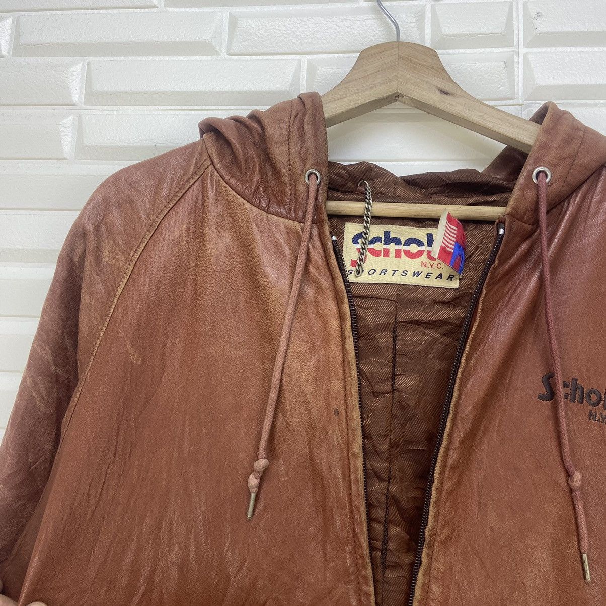 Schott Schott N.Y.C Sportswear Sheep Skin Genuine Leather Jacket Size US S / EU 44-46 / 1 - 20 Thumbnail