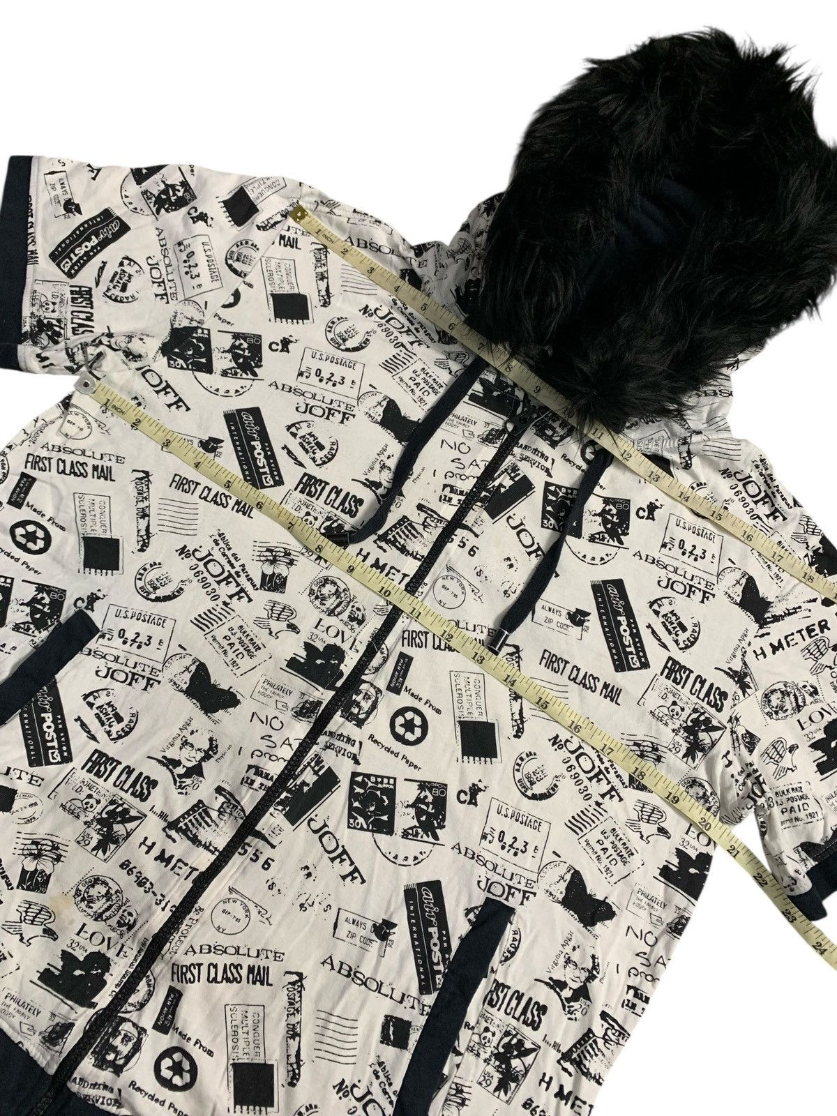 20471120 ABSOLUTE OF JOFF AOP BLACK FUR ZIP HOODIE IFSIX LGB STYLE Size US M / EU 48-50 / 2 - 5 Thumbnail