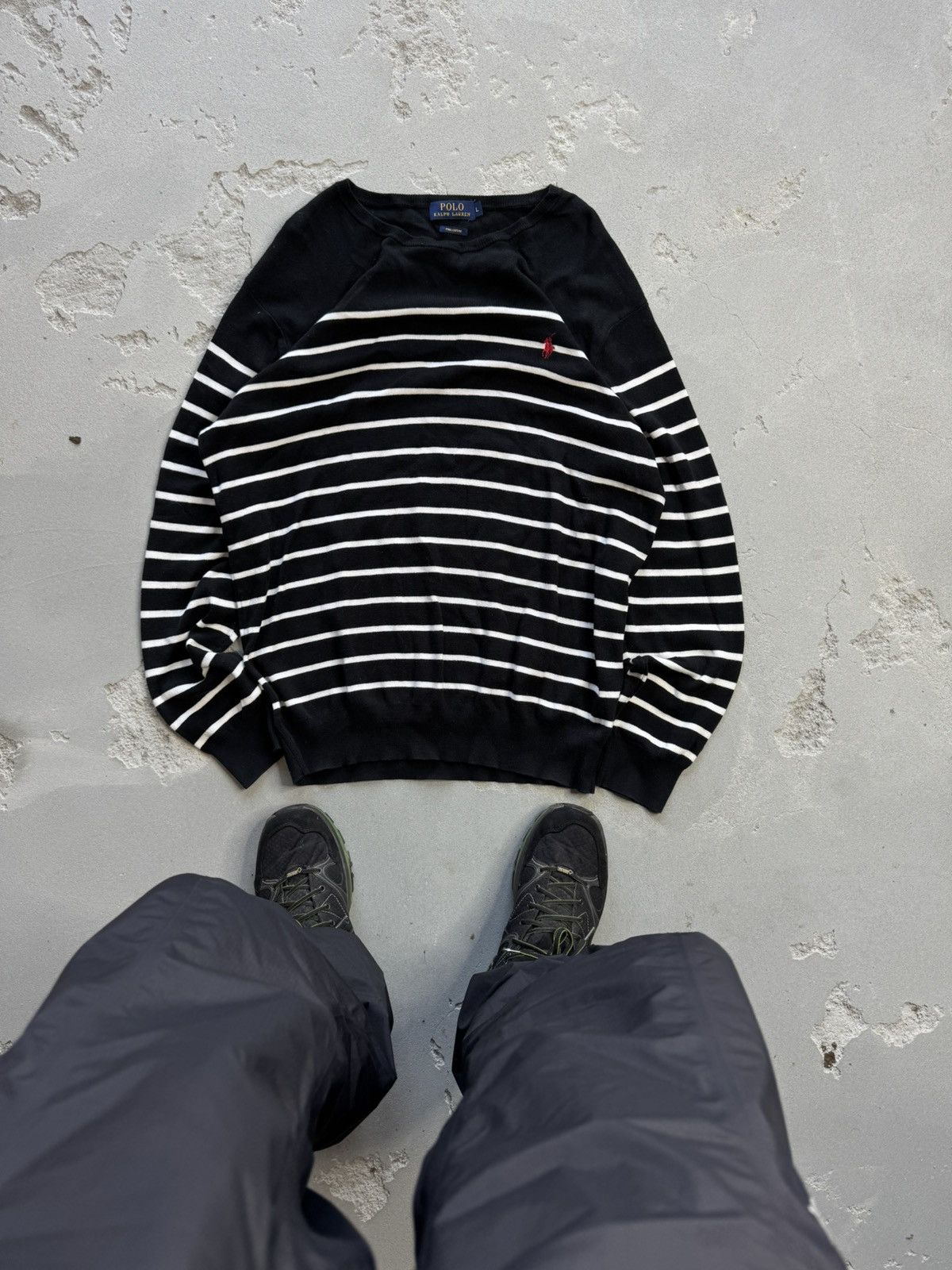 Polo Ralph Lauren × Ralph Lauren × Vintage 90S RALPH LAUREN VINTAGE OLD MONEY KNIT STRIPED SWEATER Size US L / EU 52-54 / 3 - 1 Thumbnail