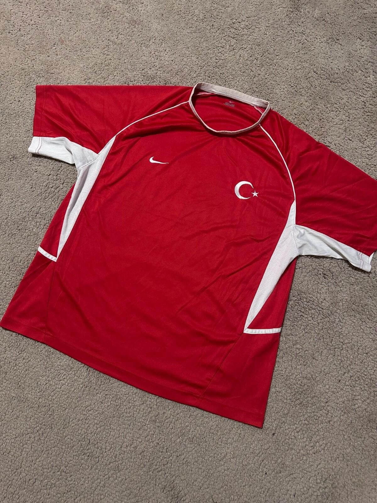 Nike TURKEY 2003/04 HOME FOOTBALL SHIRT NIKE NATIONAL TEAM JERSEY Size US XL / EU 56 / 4 - 2 Thumbnail
