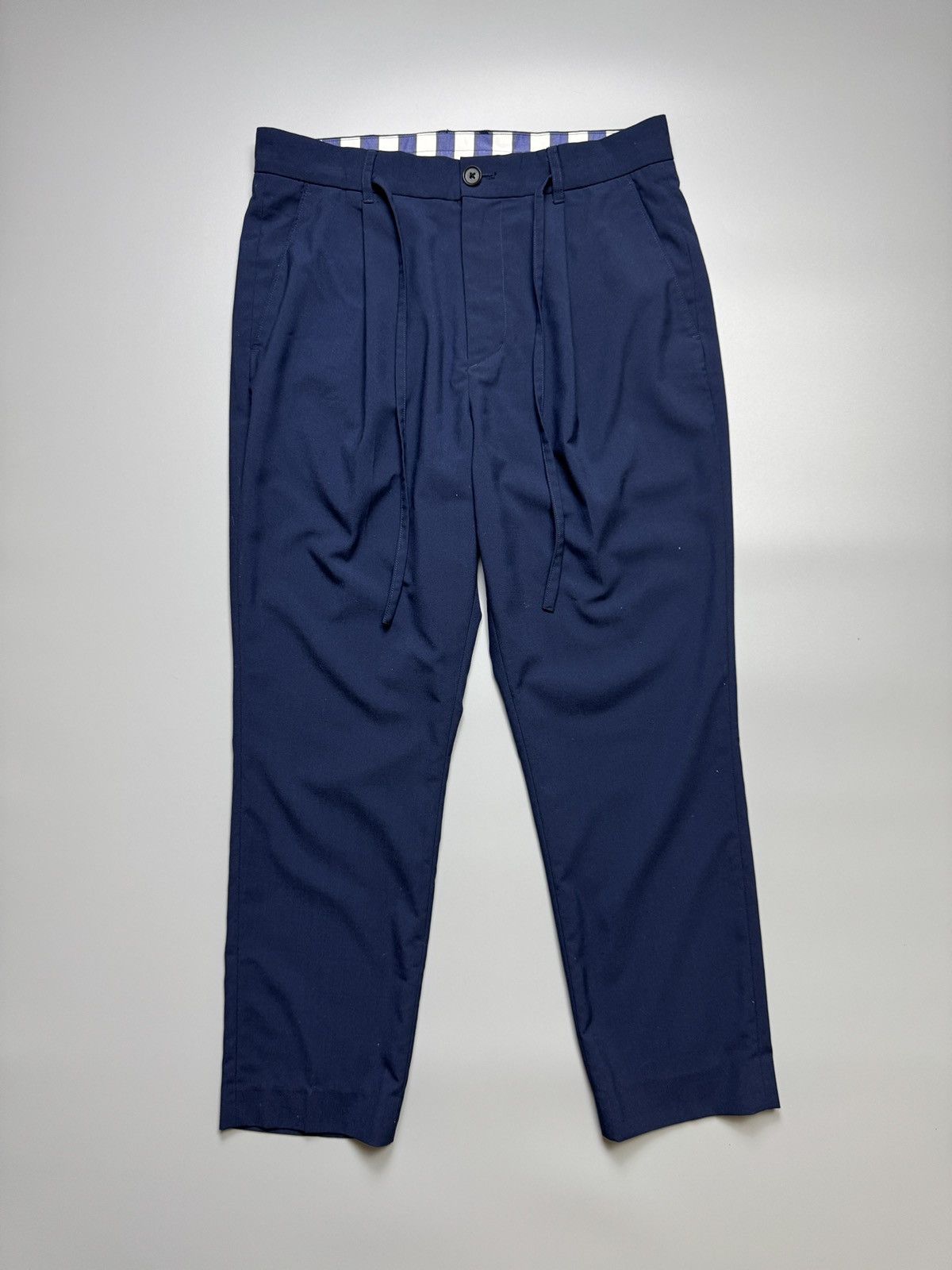 Beans Japan - Cropped Two Pleats Trouser Pants