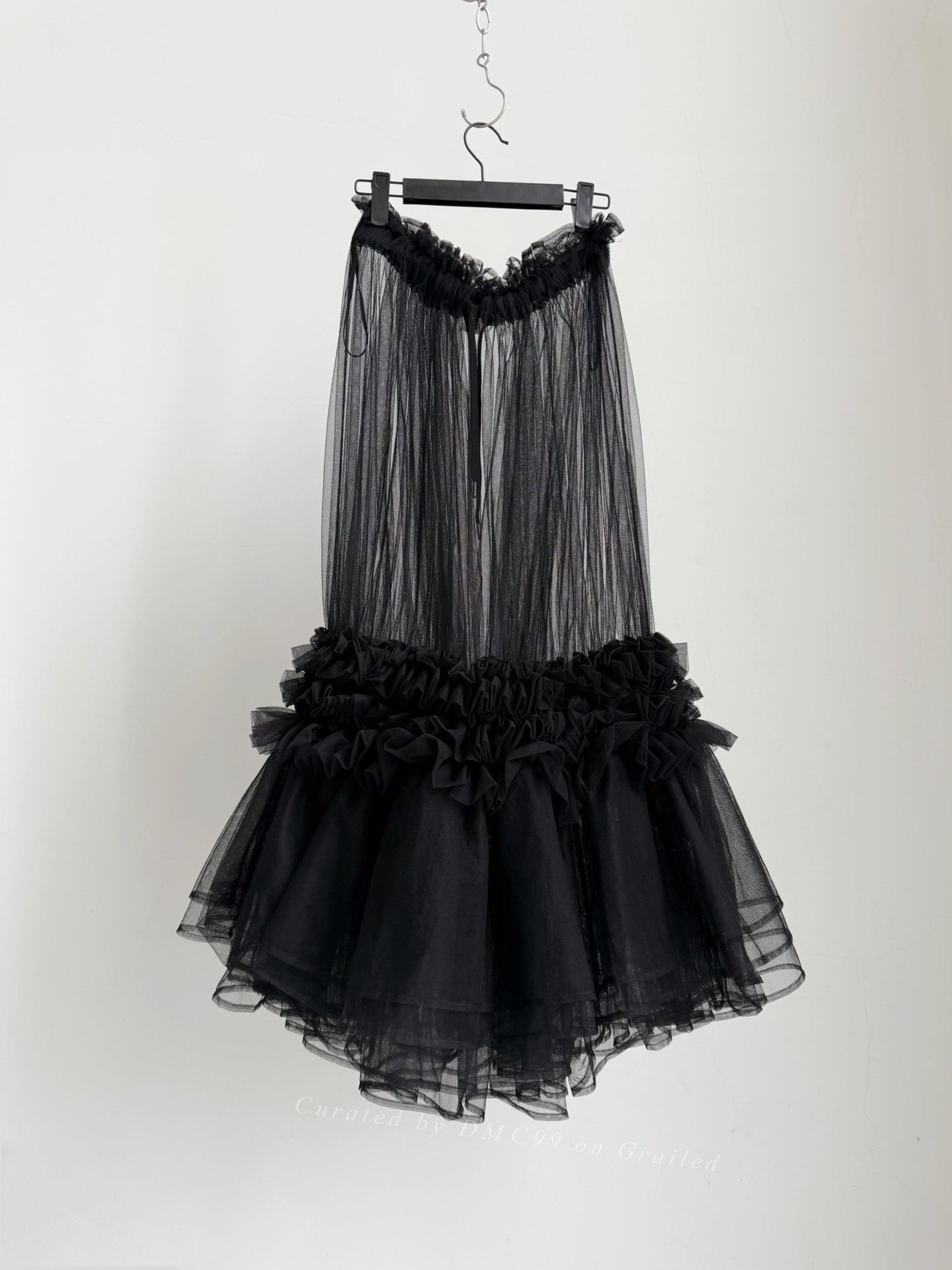 Noir Kei Ninomiya Comme des Garçons CDG Noir Tulle Skirt Size 26" / US 2 / IT 38 - 1 Thumbnail
