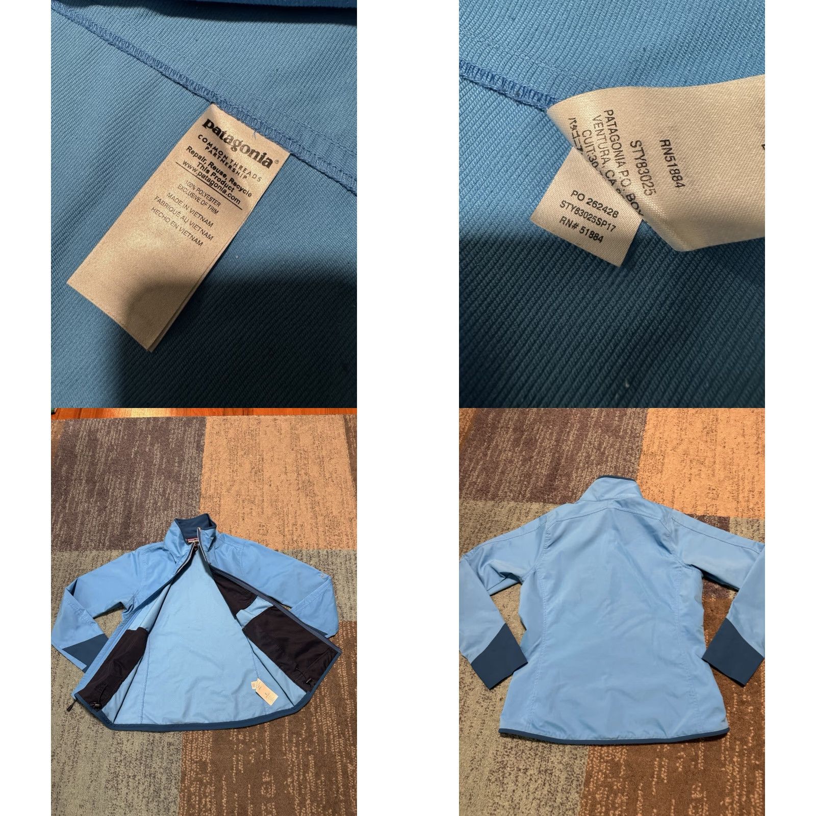 Patagonia Patagonia Softshell Jacket Hoody Blue Full Zip Outdoor Hiking Activewear Unisex Adults Size S Size S / US 4 / IT 40 - 8 Thumbnail