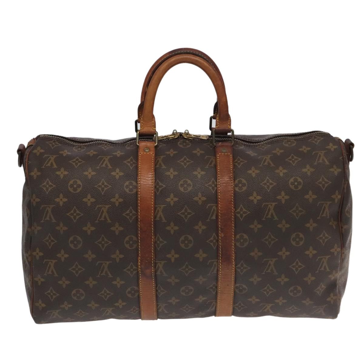 LOUIS VUITTON Monogram Keepall Bandouliere 45 Boston Bag