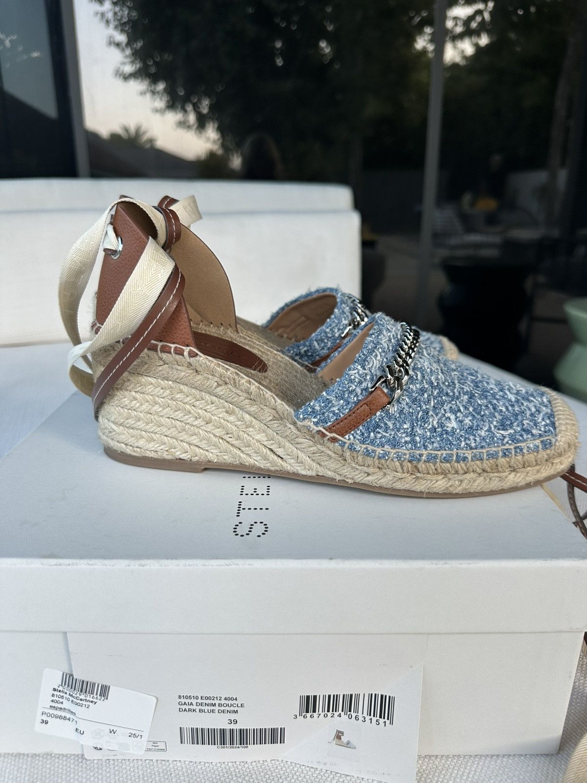 Stella McCartney STELLA MCCARTNEY Gaia denim bouclé espadrilles Size US 9 / IT 39 - 3 Thumbnail