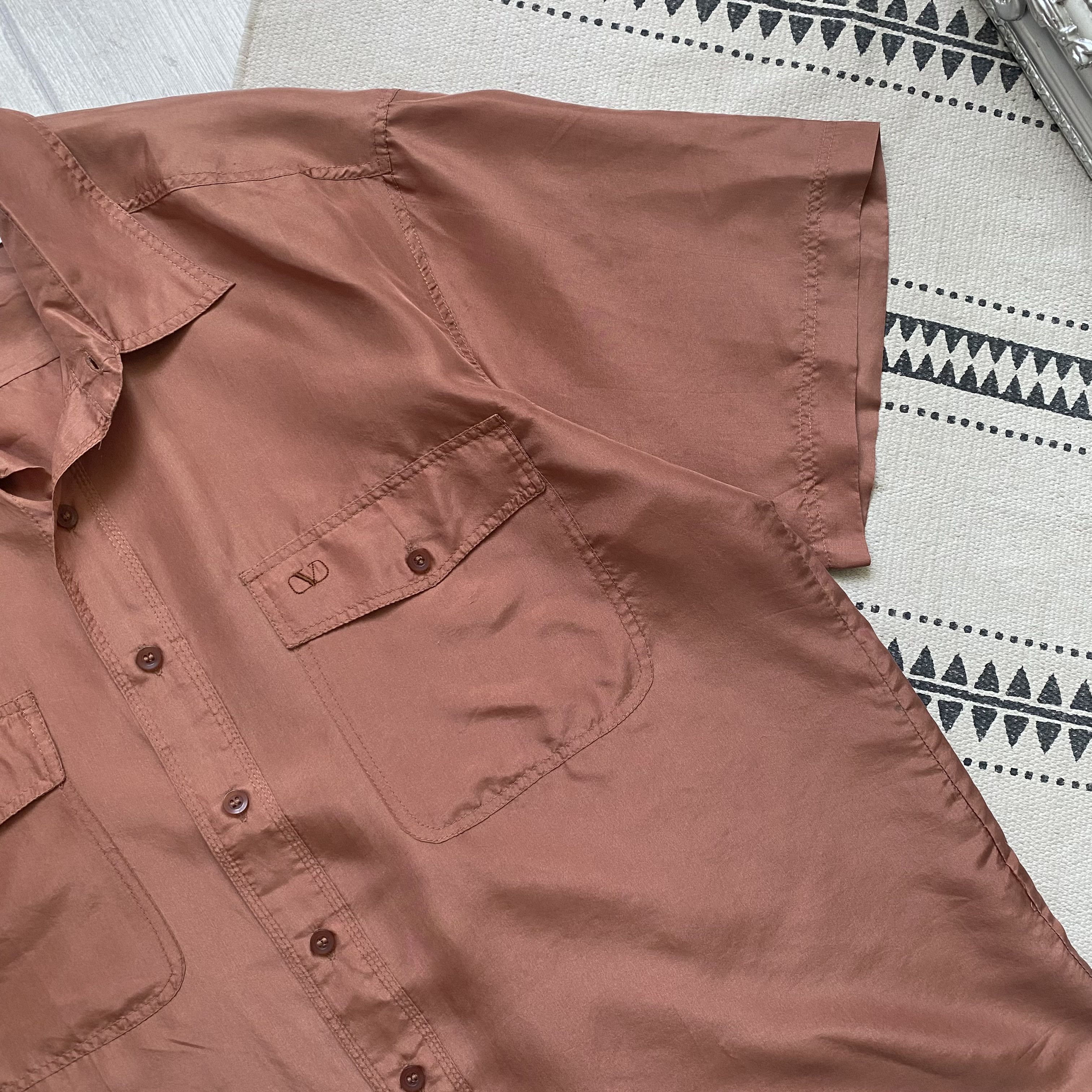 Versace Vintage 80s Silk Shirt Christian Dior style Oldmoney Size US L / EU 52-54 / 3 - 5 Thumbnail