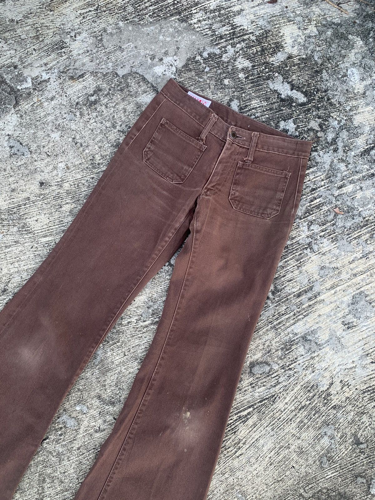 Blue Blue Japan Flare Bison western jeans brown bootcut pants Size 28" / US 6 / IT 42 - 4 Thumbnail