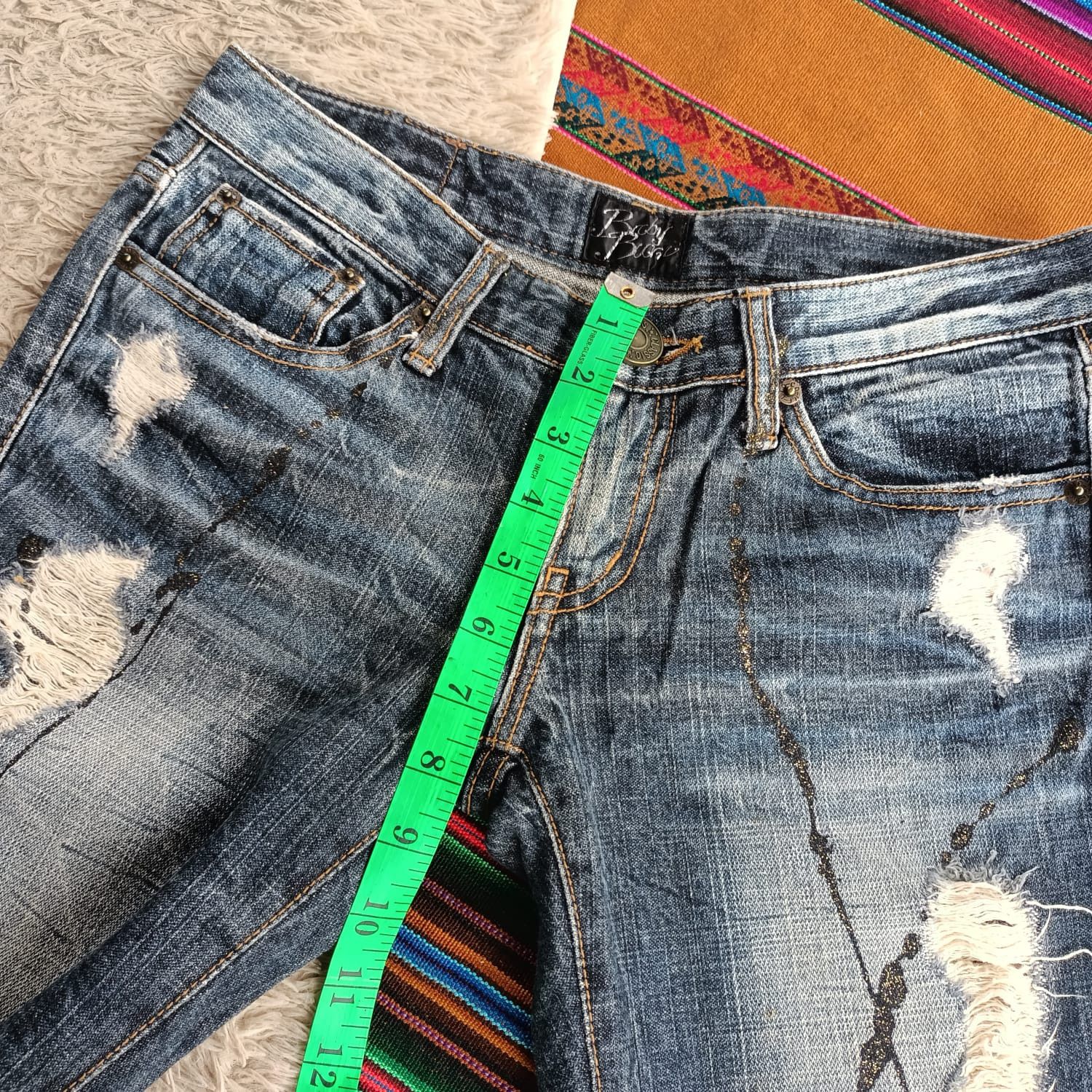 GOSTAR DE FUGA × Japanese Brand BB67J splatter paint flare denim Size US 31 - 12 Thumbnail
