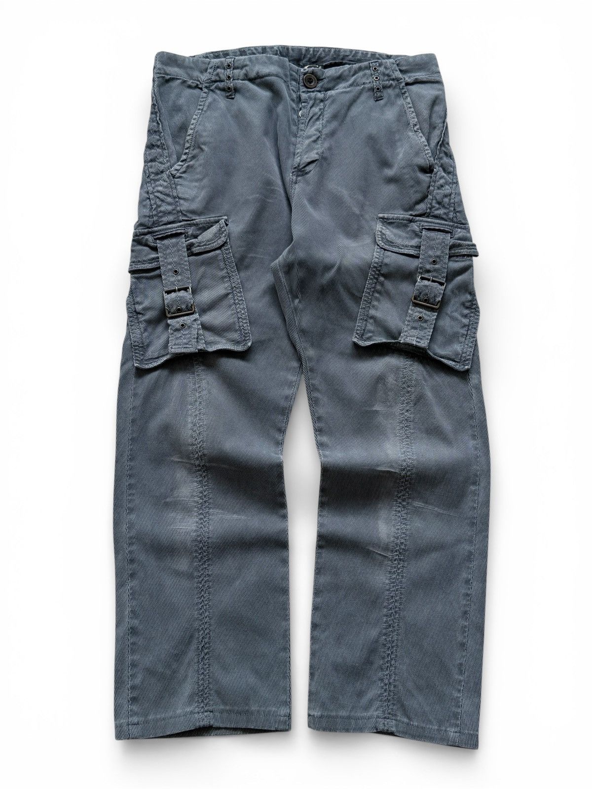 Just Cavalli 2000s Cavalli Corduroy Bondage Cargo Pants Size US 30 / EU 46 - 1 Thumbnail