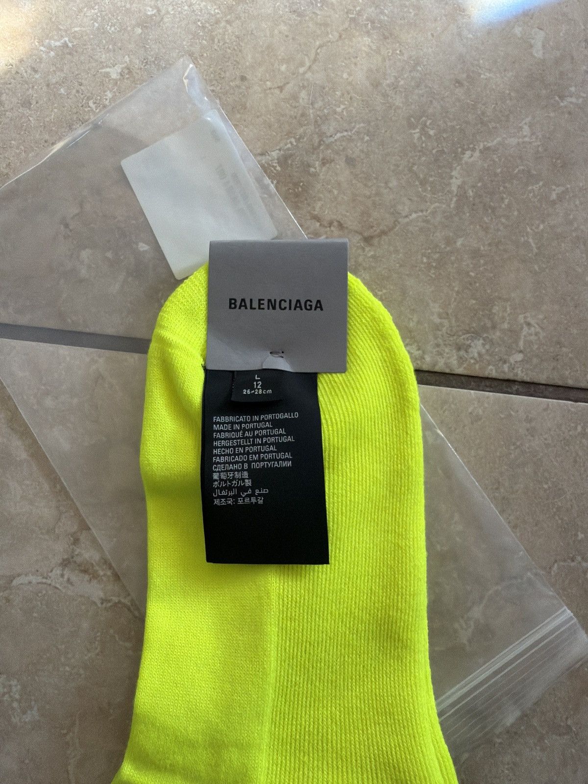 Balenciaga Balenciaga sporty b logo socks yellow large 41-43 Size ONE SIZE - 2 Thumbnail