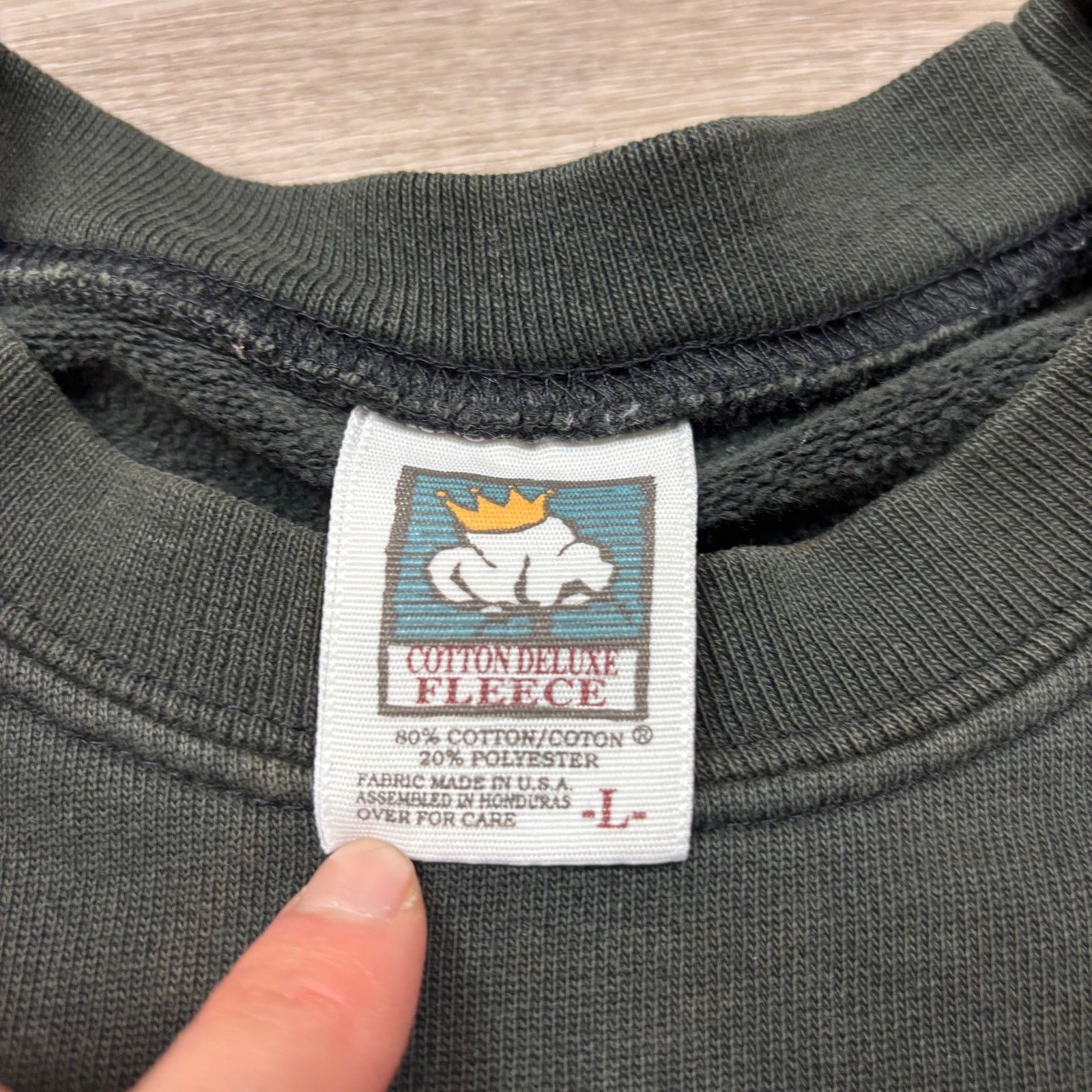 Vintage Vintage 90s Tiger Paw Embroidered Crew Sweatshirt Mens Large Size US L / EU 52-54 / 3 - 5 Thumbnail