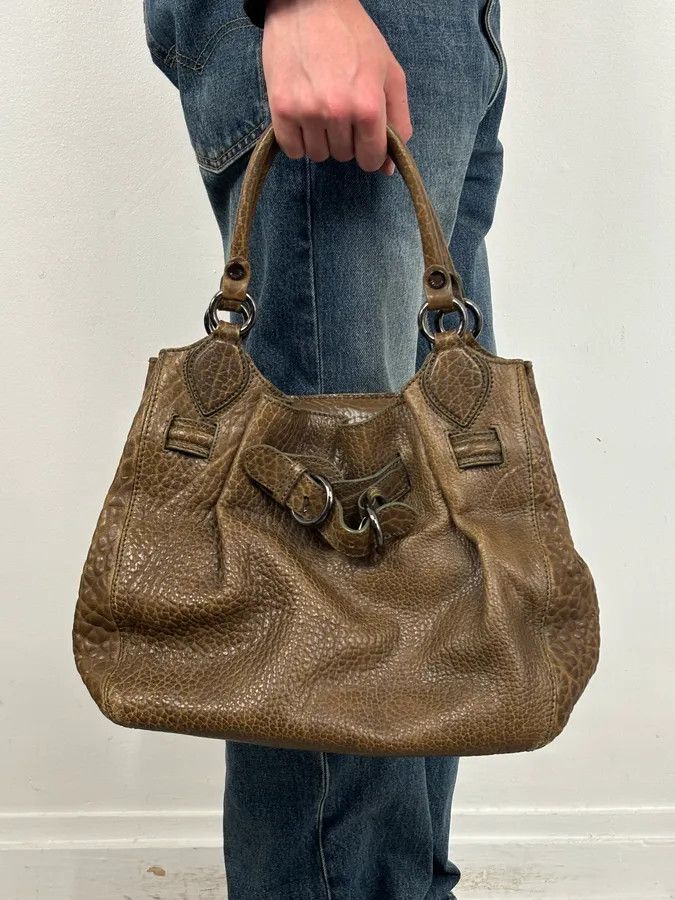 Moschino 2000s Moschino Brown Leather Shoulder Bag Size ONE SIZE - 2 Thumbnail