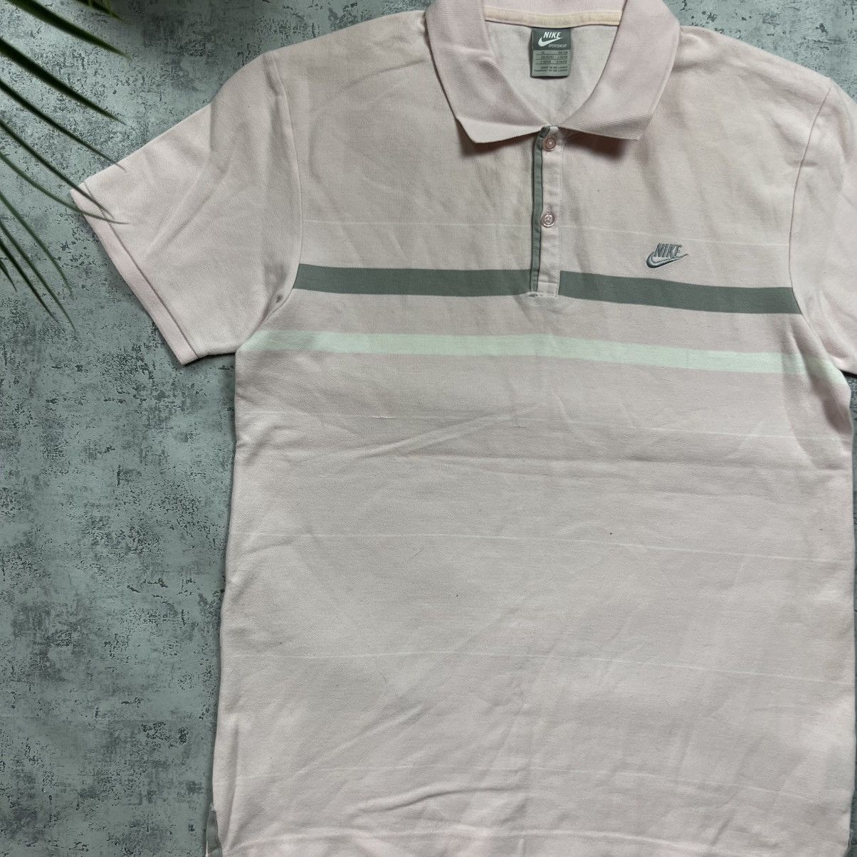 Nike 00s NIKE RETRO LOGO VINTAGE Y2K STRIPED BUTTON UP POLO SHIRT Size US L / EU 52-54 / 3 - 2 Thumbnail