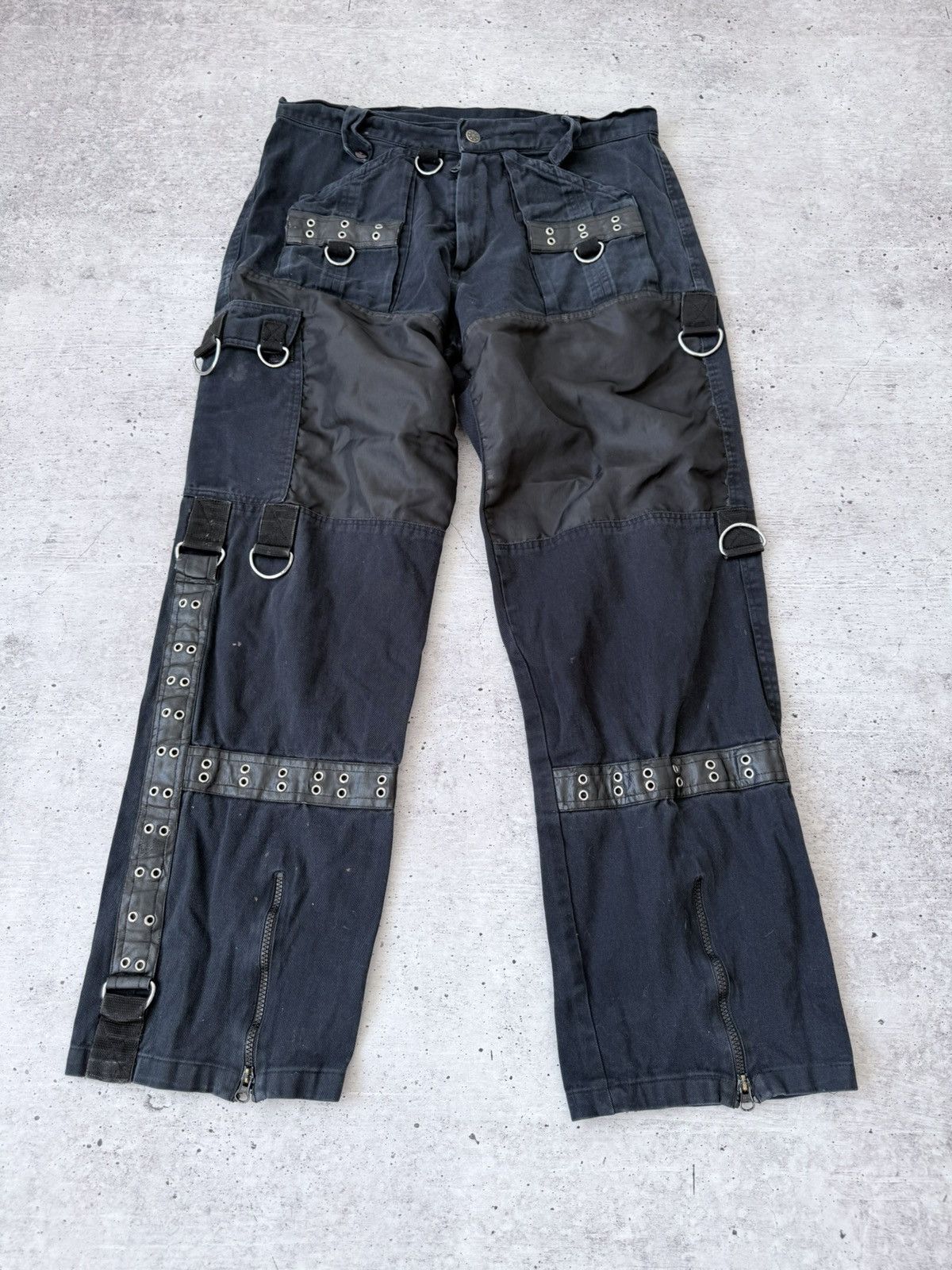 Other Archive S.D.L. Cyber Goth Bondage Pants Vintage Y2K Punk Size US 33 - 5 Thumbnail