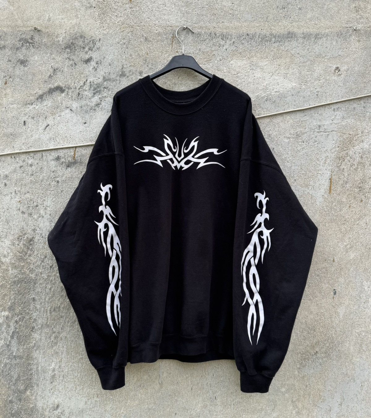 Rap Tees Vintage Tribal Sweatshirt Black Boxy Oversized Affliction Size US XXL / EU 58 / 5 - 1 Thumbnail