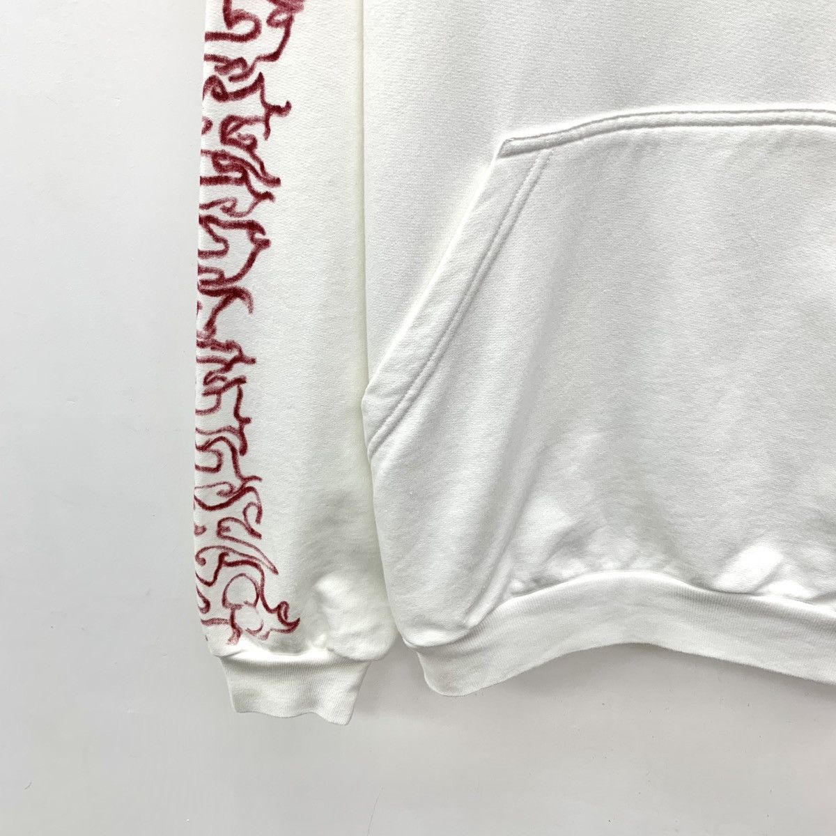 Balenciaga Balenciaga White Logo Printed Cotton Hooded Sweatshirt K26WX Size US S / EU 44-46 / 1 - 4 Thumbnail