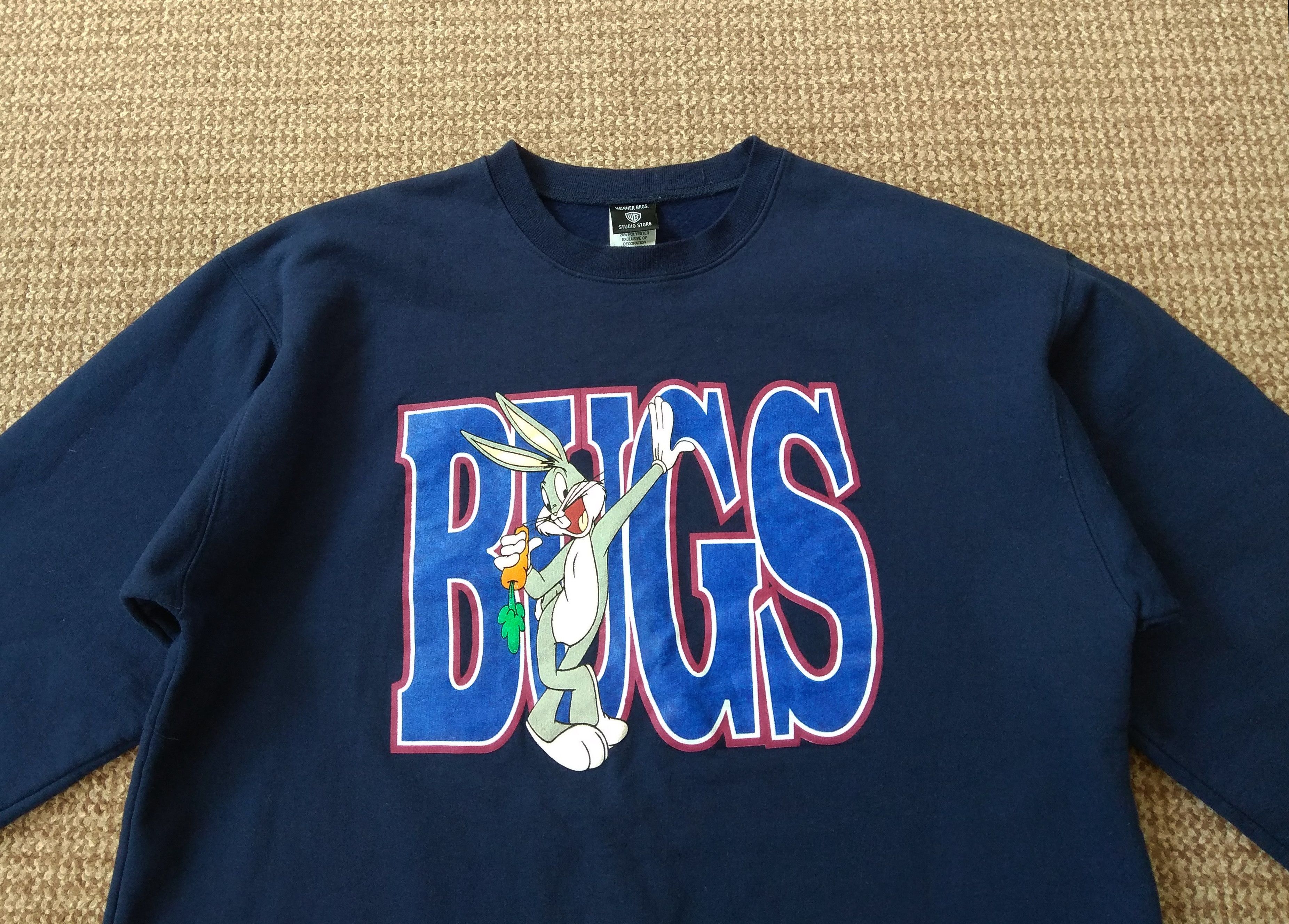 Warner Bros Vintage 1998 Bugs Bunny Warner Bros Sweatshirt made in USA Size US XL / EU 56 / 4 - 4 Thumbnail