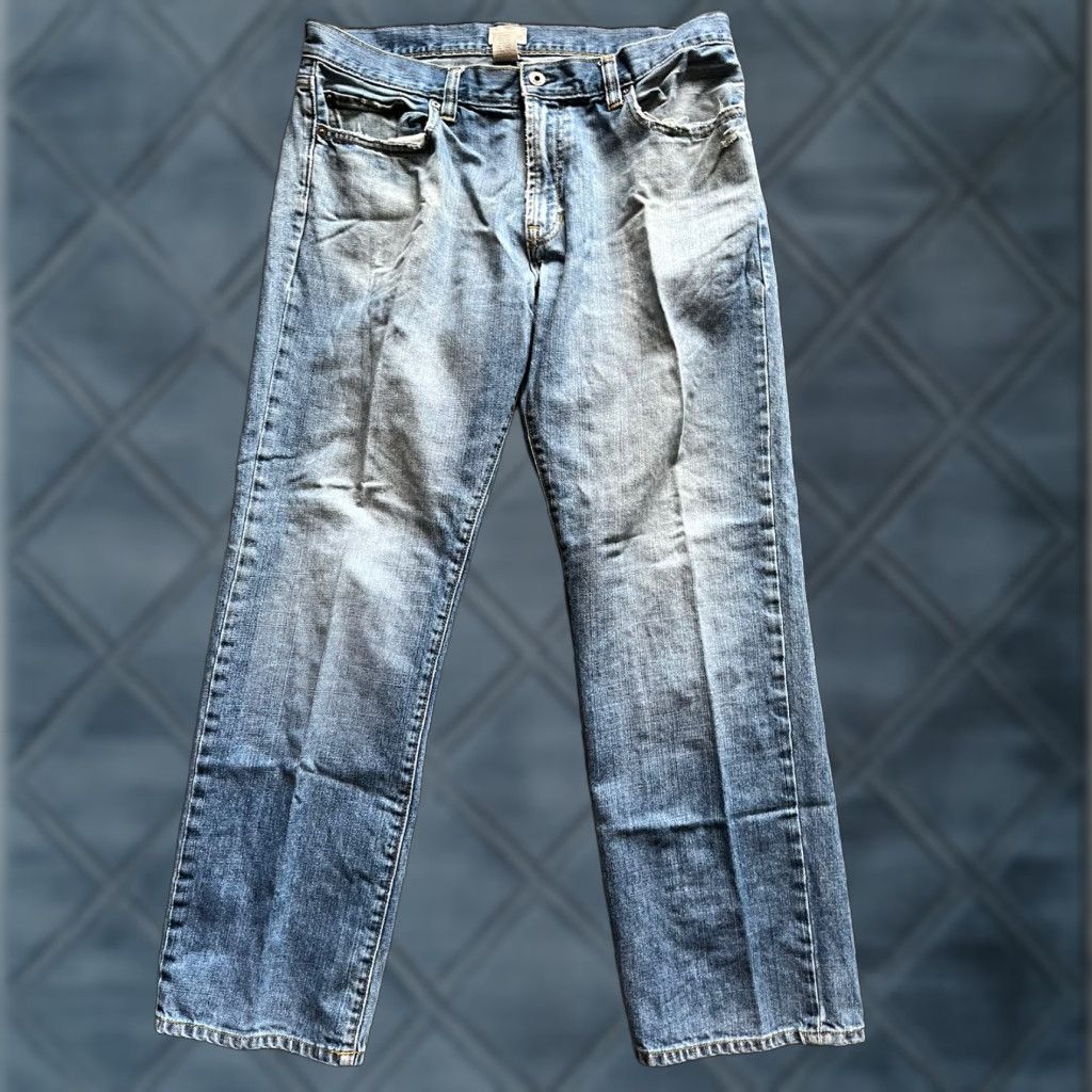 Gap GAP Men's Straight Leg Jeans Size 35x30 Blue Regular Size US 35 - 1 Thumbnail